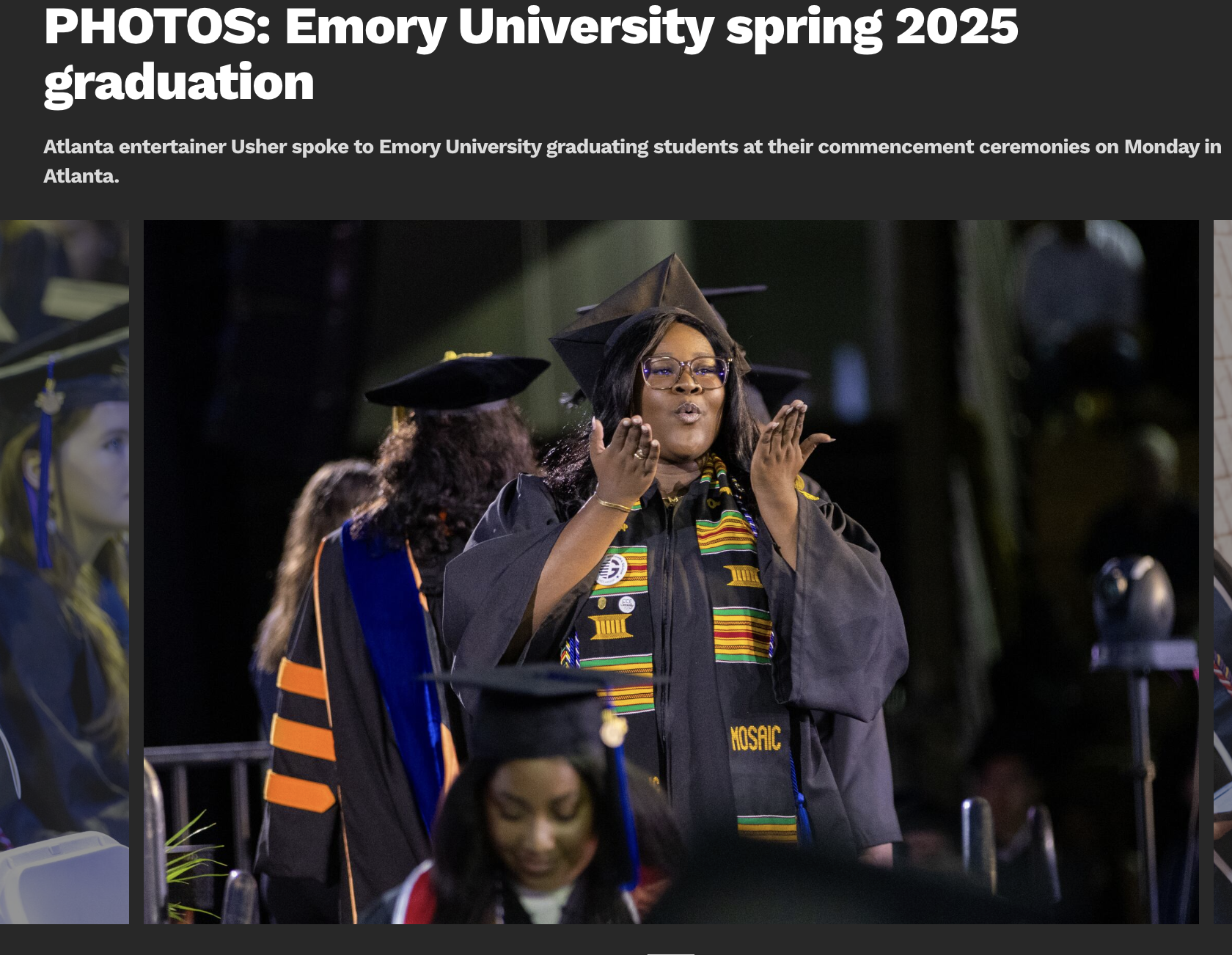 Emory University graduate Mackenzy Williams’ joy was captured by the Atlanta Journal-Constitution during commencement festivities. 