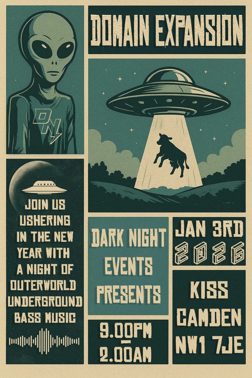 Domain Expansion – Outerworld Bass Music Night | Kiss Camden | 3rd Jan 2026