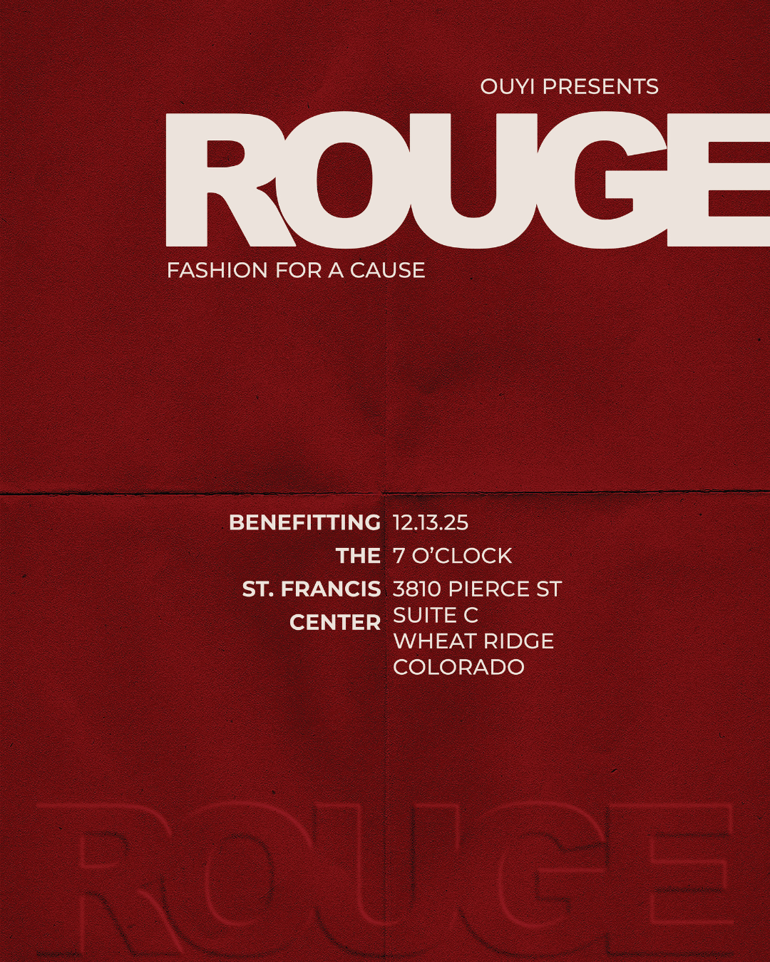 ROUGE: Fashion For a Cause — Benefitting Saint Francis Center