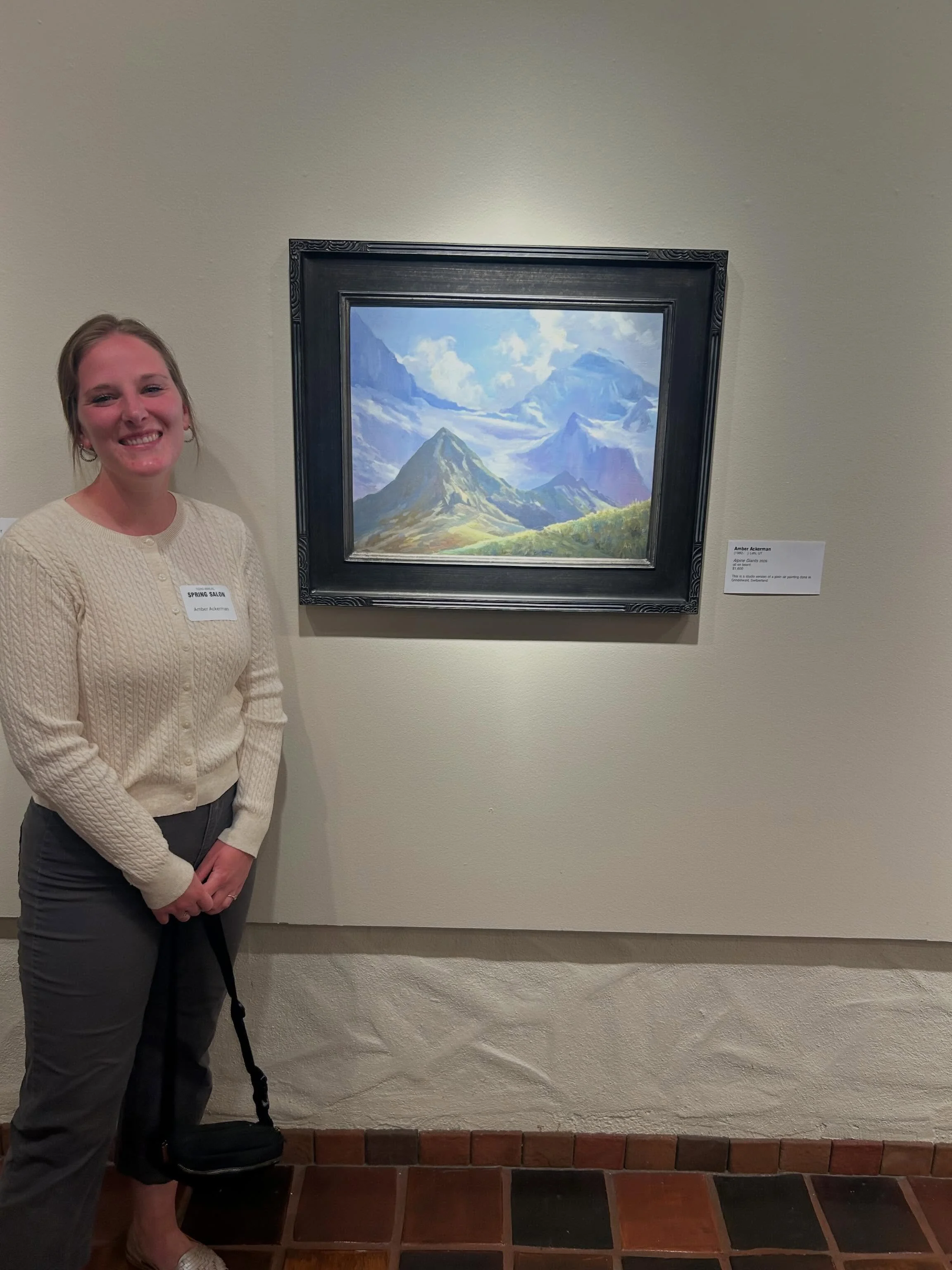 Saturday night was the opening for the spring salon @springvillemuseum it was so fun to see so many friends and see such beautiful works of art! What a great community we have here in Utah! I&rsquo;m so glad i get to be a part of it! 

#springsalon #