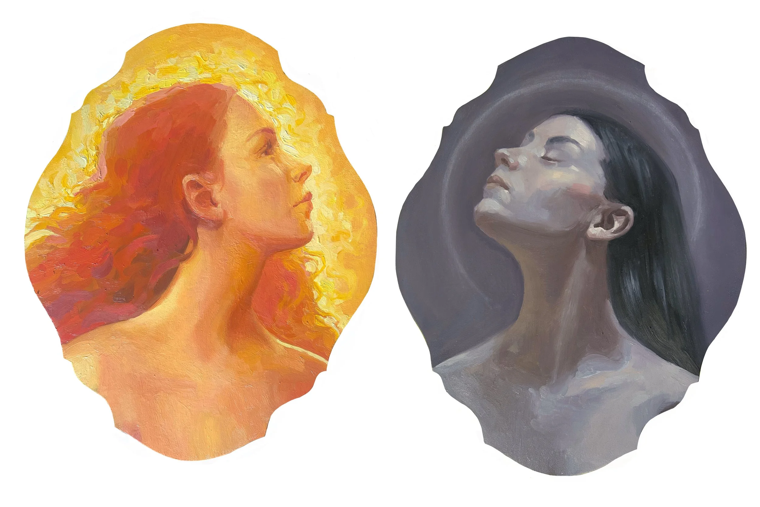 Painting Process: The Sun and The Moon