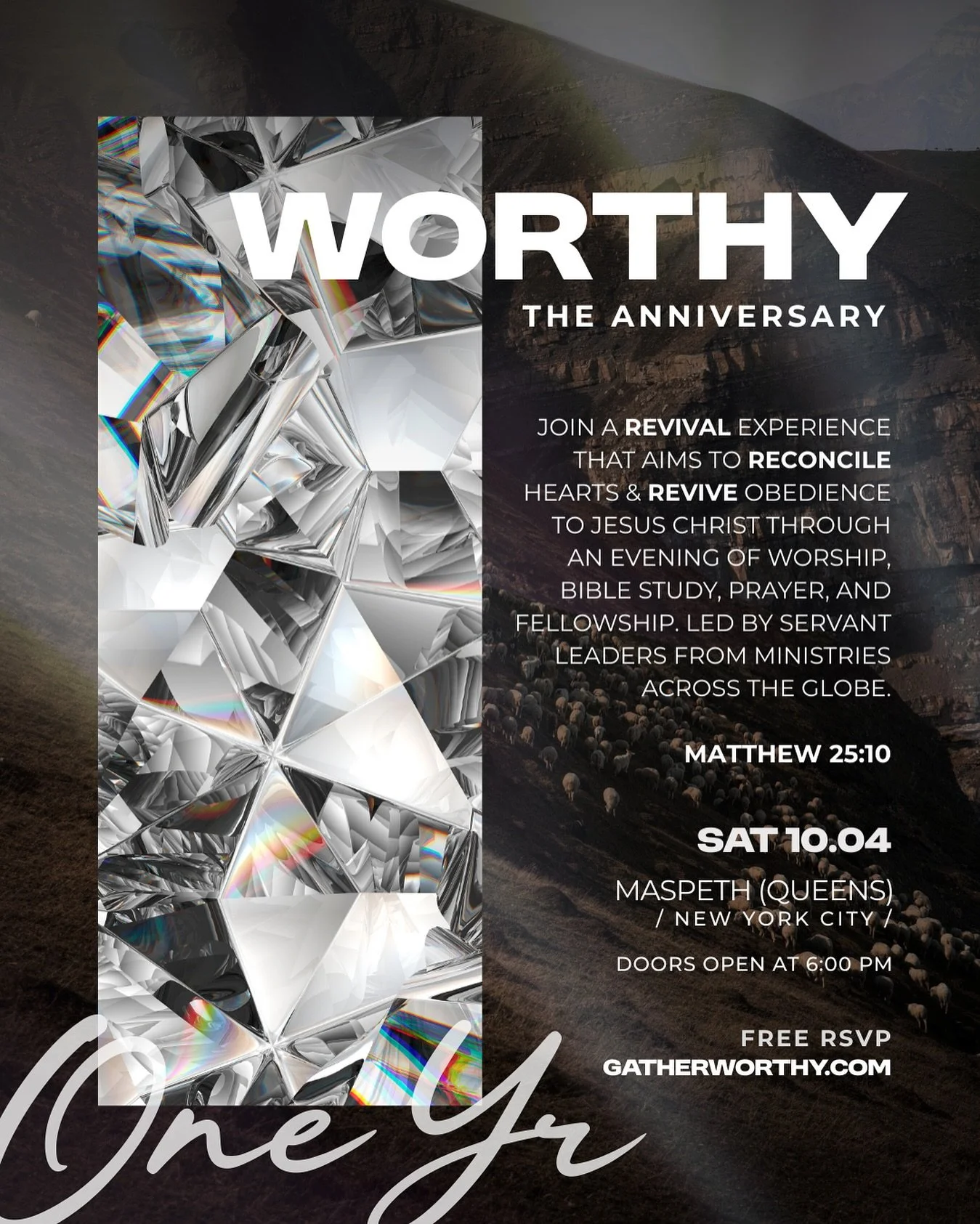 In two weeks we will gather together at @radiantchurch to celebrate the one year anniversary of Worthy with Revival! 

What is Worthy: 
Worthy is a revival gatherings that exists to create safe spaces for servants to seek deeper intimacy with the Lor