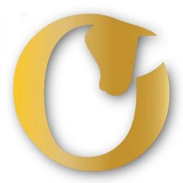 Goldfarbenes, rundes Logo mit einem stilisierten Bären im Inneren.