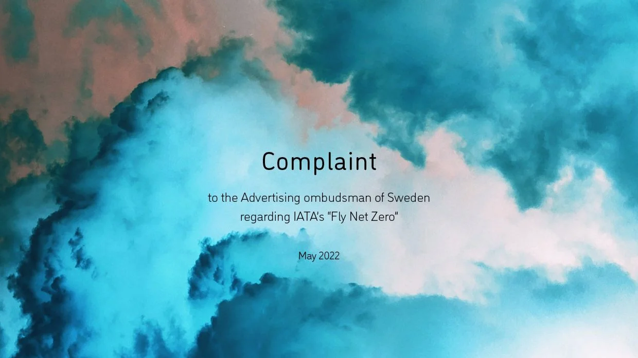 New Weather anmäler IATA för  global greenwash