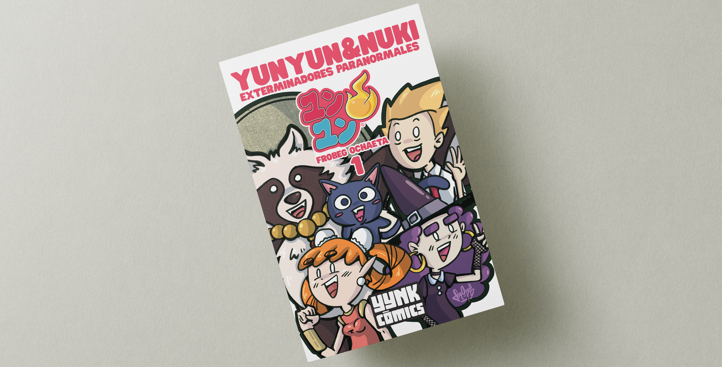Portada de la edición Kanzenban volumen 1 de las aventuras de Yun Yun y Nuki