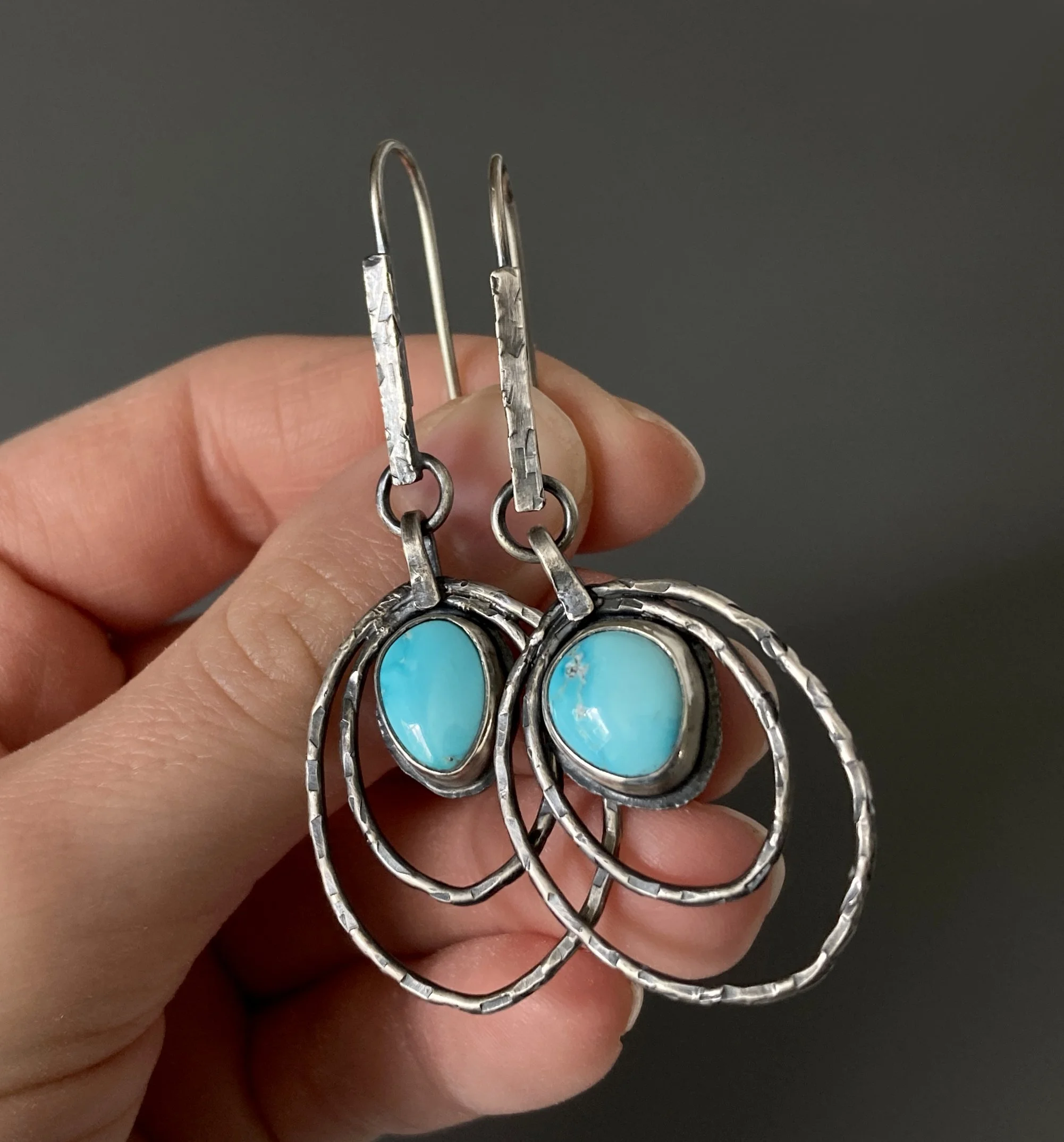 Blue-ridge-turquoise-sterling-silver-rustic-hoop-earrings-4.jpg