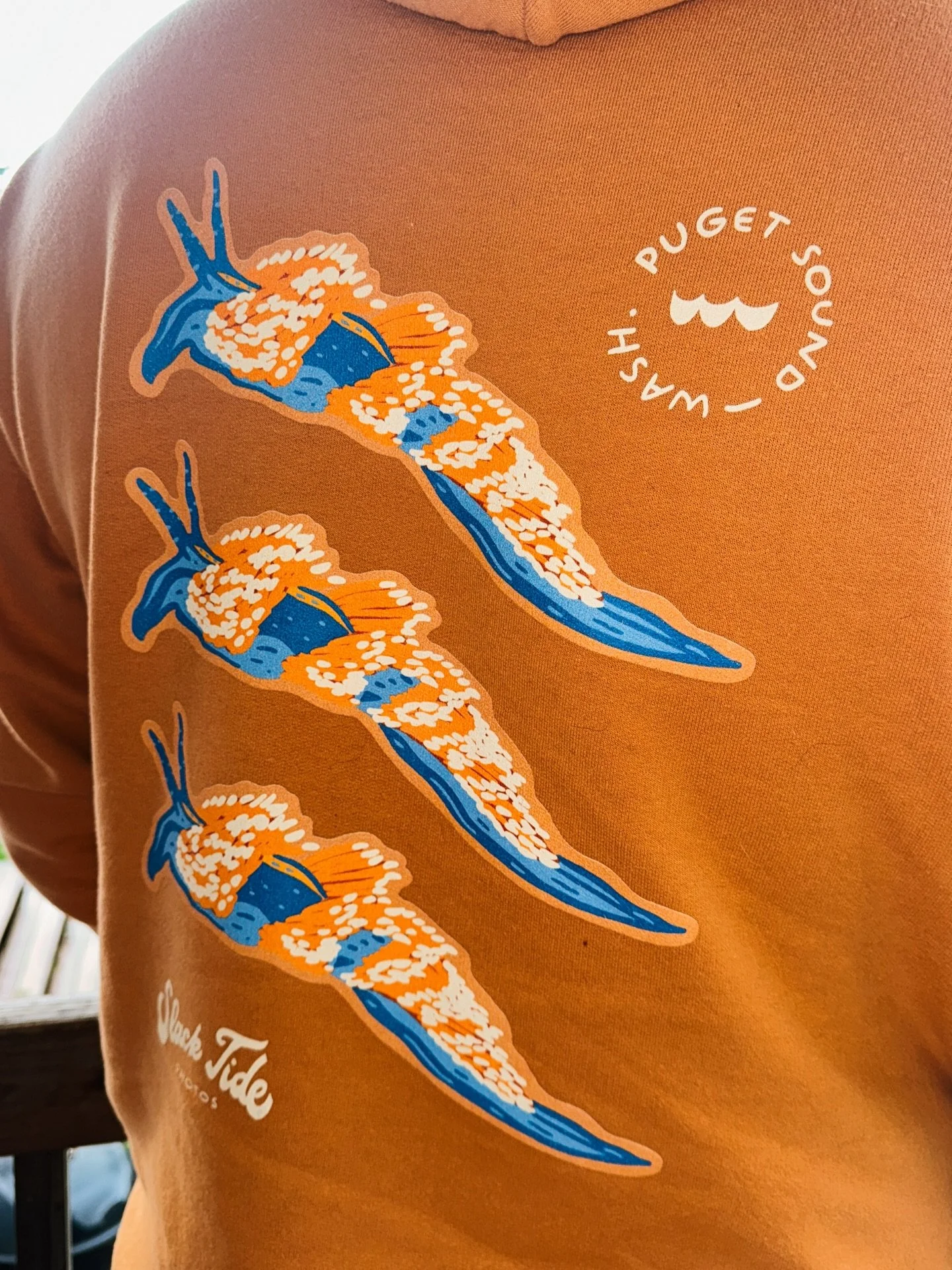 Some cool merch for @slacktidephotos 😛

It&rsquo;s a drawing of a nudibranch &mdash; if you don&rsquo;t know what that is, for sure look them up cuz I think they&rsquo;re pretty cool. This one is an opalescent nudibranch to be specific and common in