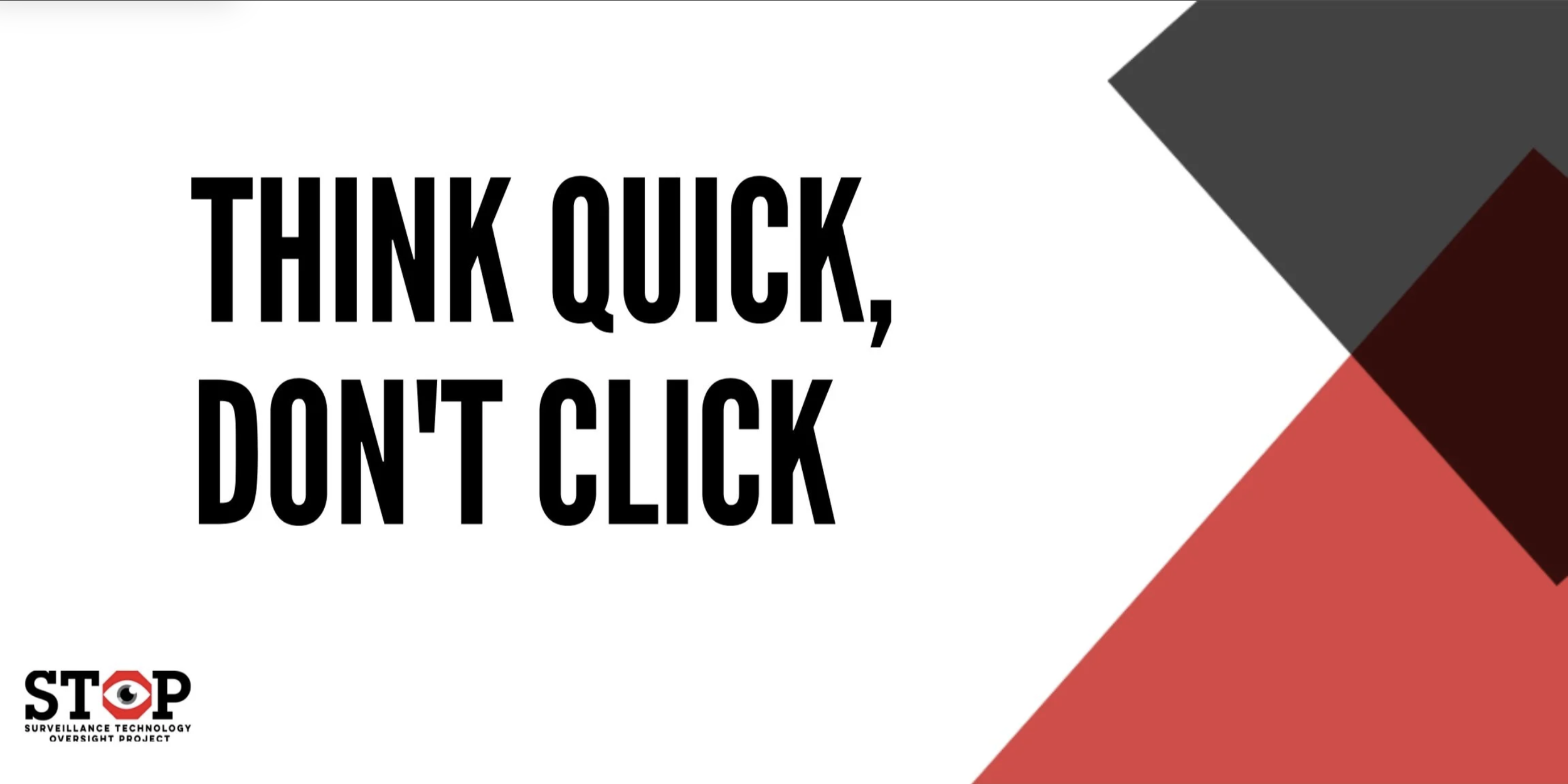 S.T.O.P. launched “Think Quick, Don’t Click,” a series of fake QR codes across New York. Instead of the promised comedy shows, trivia contests, arcades, and menus, these QR codes take unsuspecting New Yorkers to our newest education websites. Join us