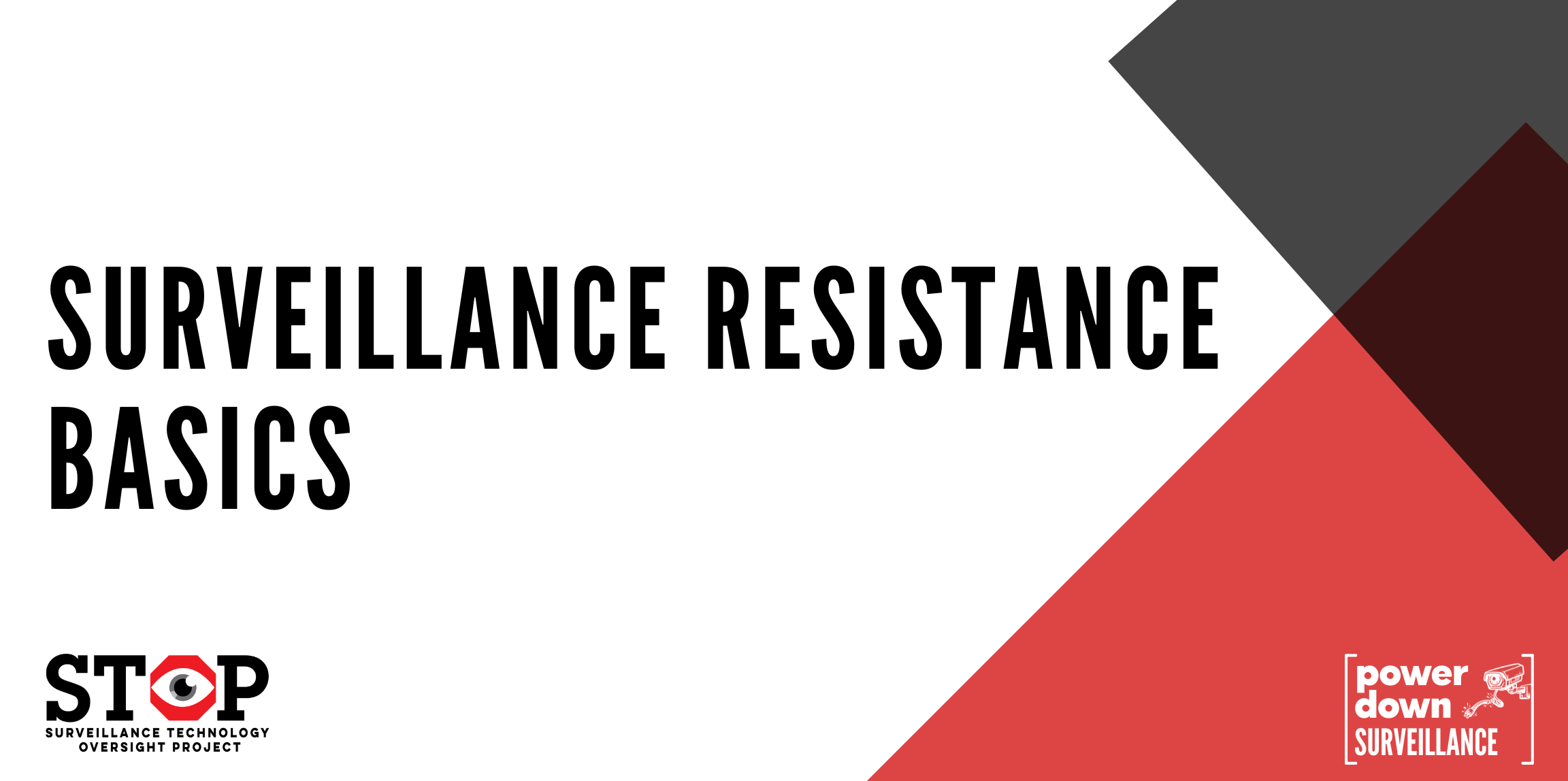 S.T.O.P. created the Intro to Cybersecurity: Surveillance Resistance Basics guide to help individuals learn what surveillance looks like and how to protect themselves. How is our data collected and who has access to it? How do we avoid tracking, hack