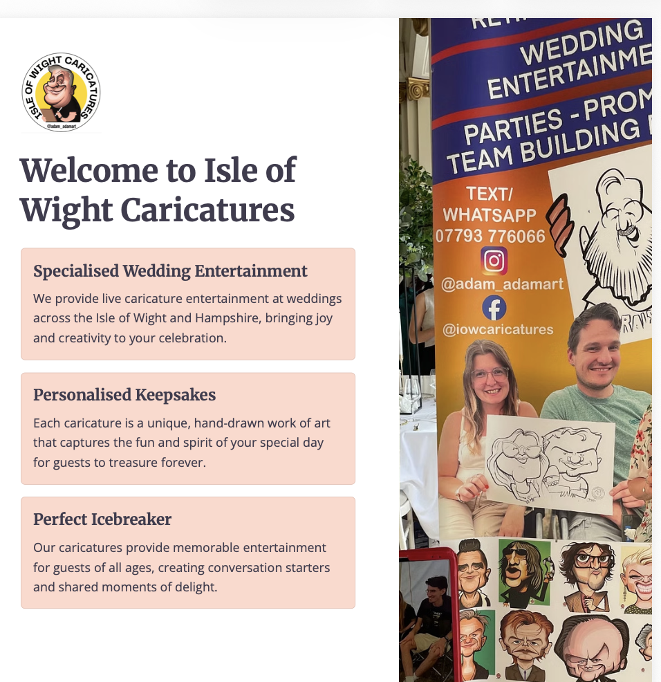 Introducing My New Wedding Caricature Brochure for the Isle of Wight &amp; Hampshire 🎨💍