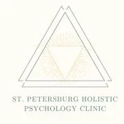 Logo of St. Petersburg Holistic Psychology Clinic with a triangle and geometric designs.