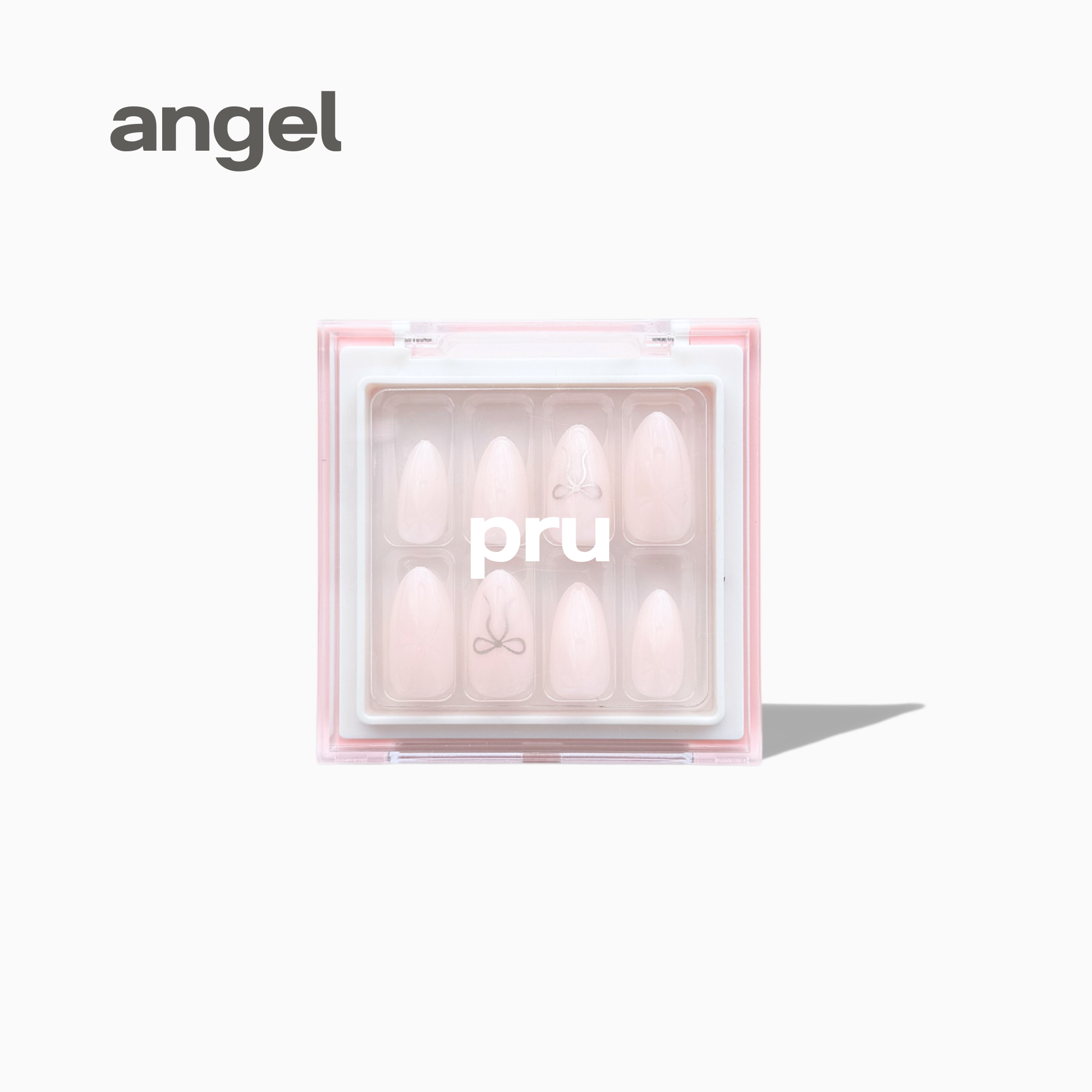 milky white press on nails