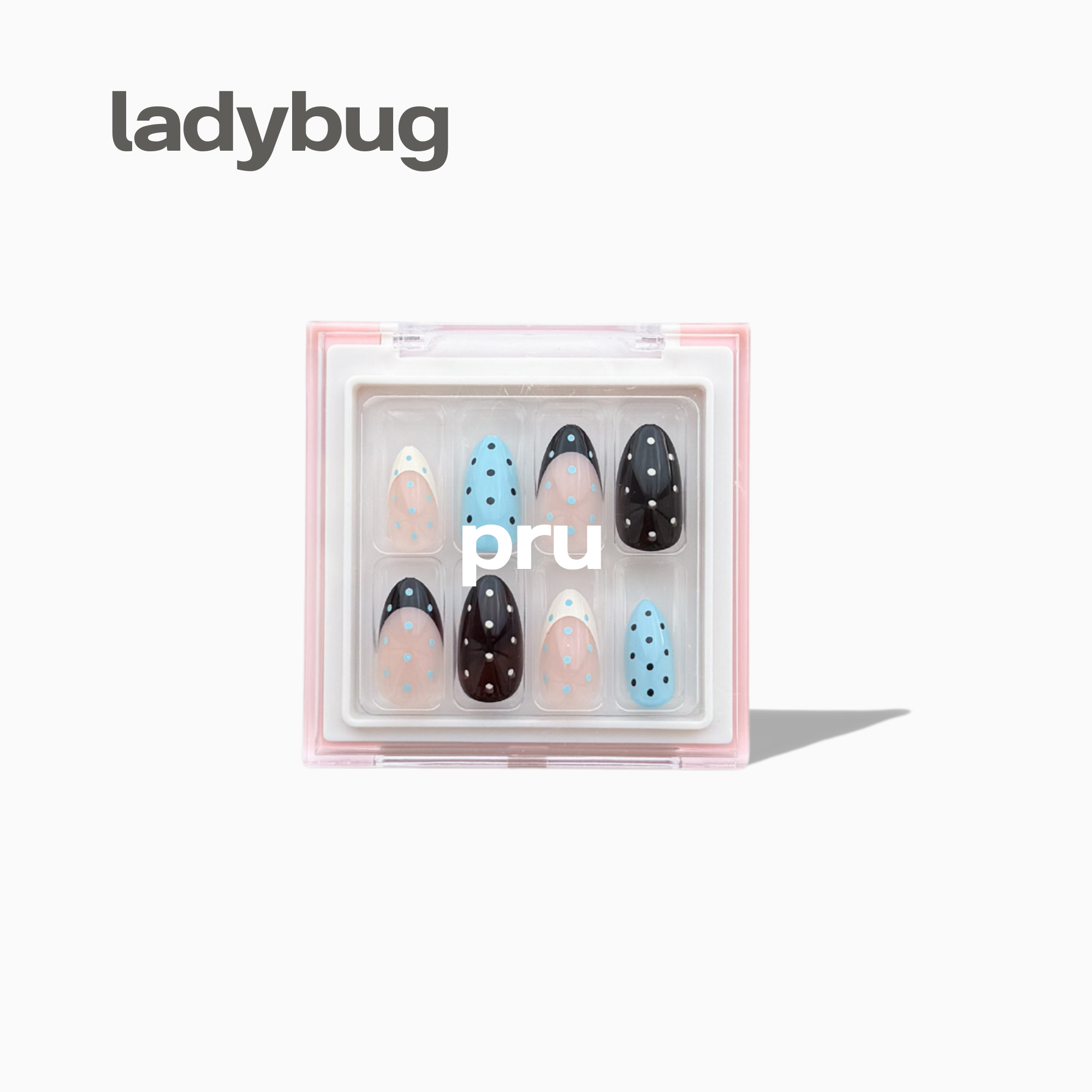 polka dot press on nails