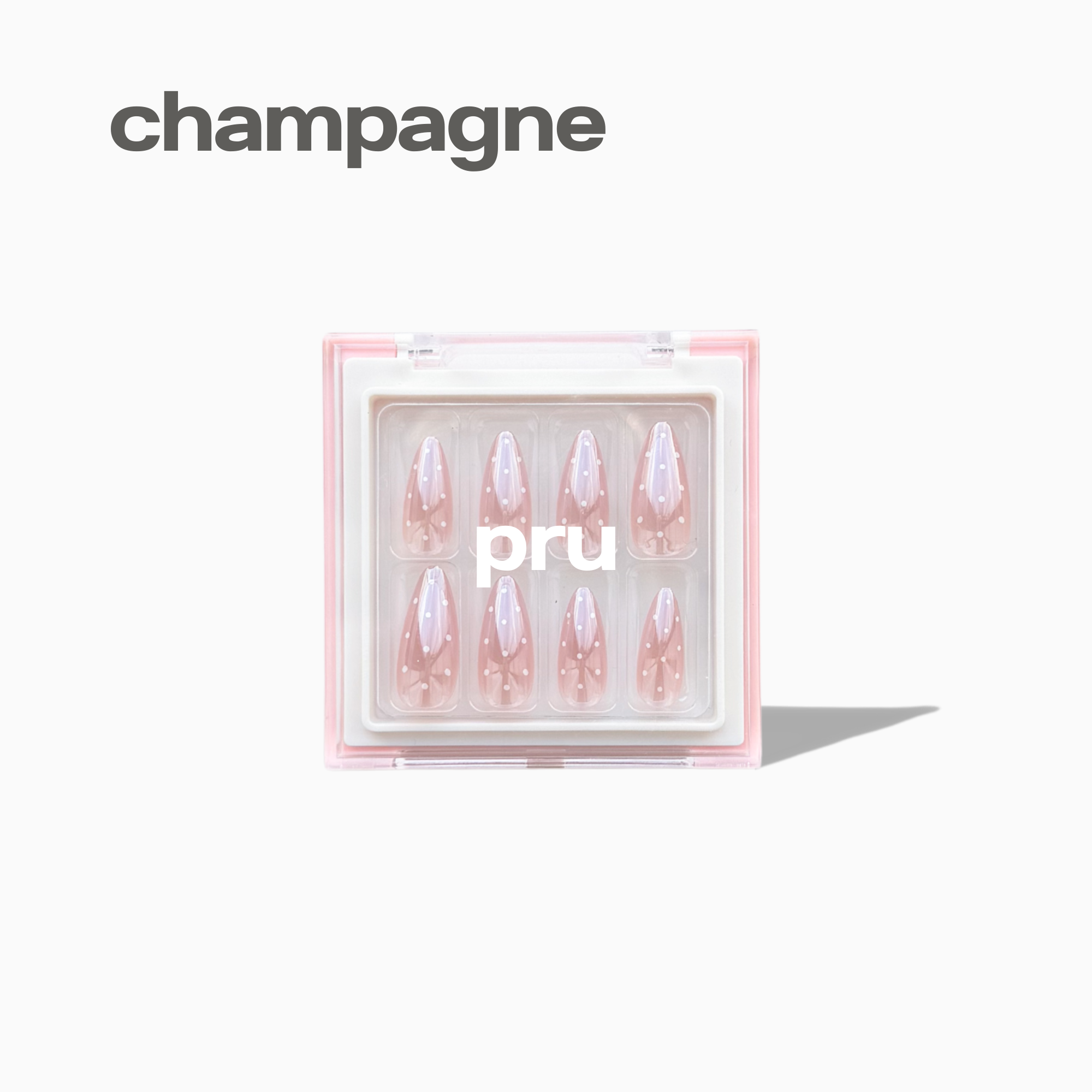 glazed polka dot press on nails