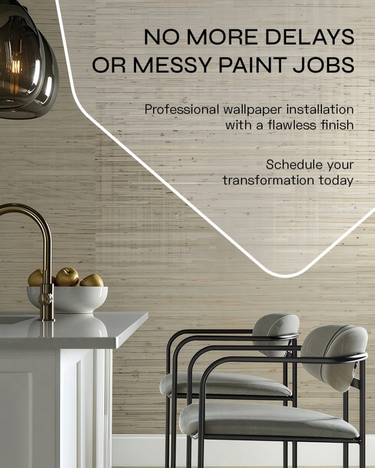 We offer wallpaper installation, contact us for pricing! #wallpaper #toronto #installation