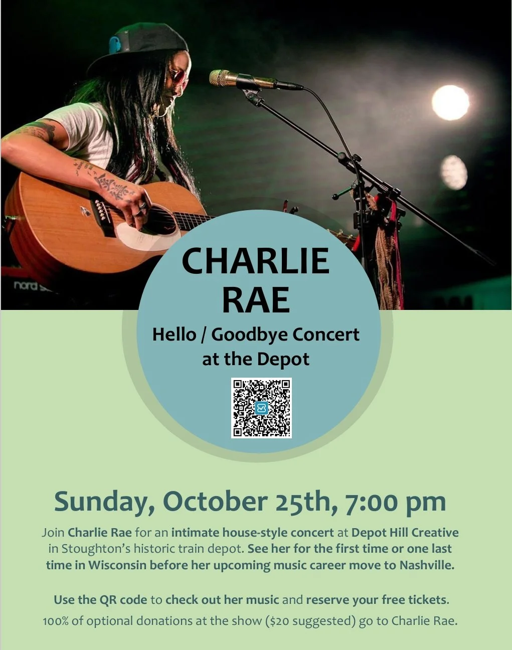 Charlie Rae Hello/Goodbye Concert at Depot Hill Creative