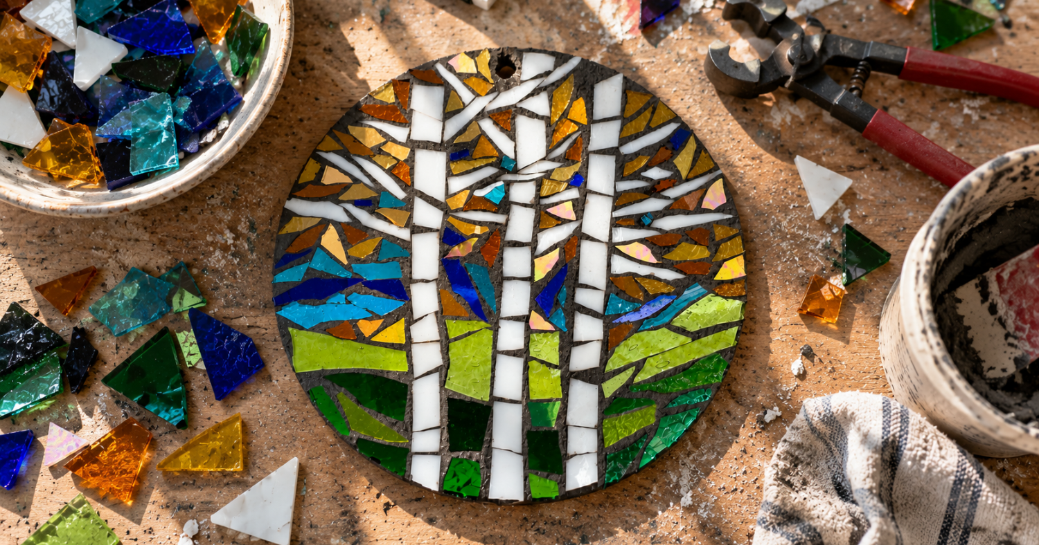 Mosaic Birch Tree Sun-Catcher