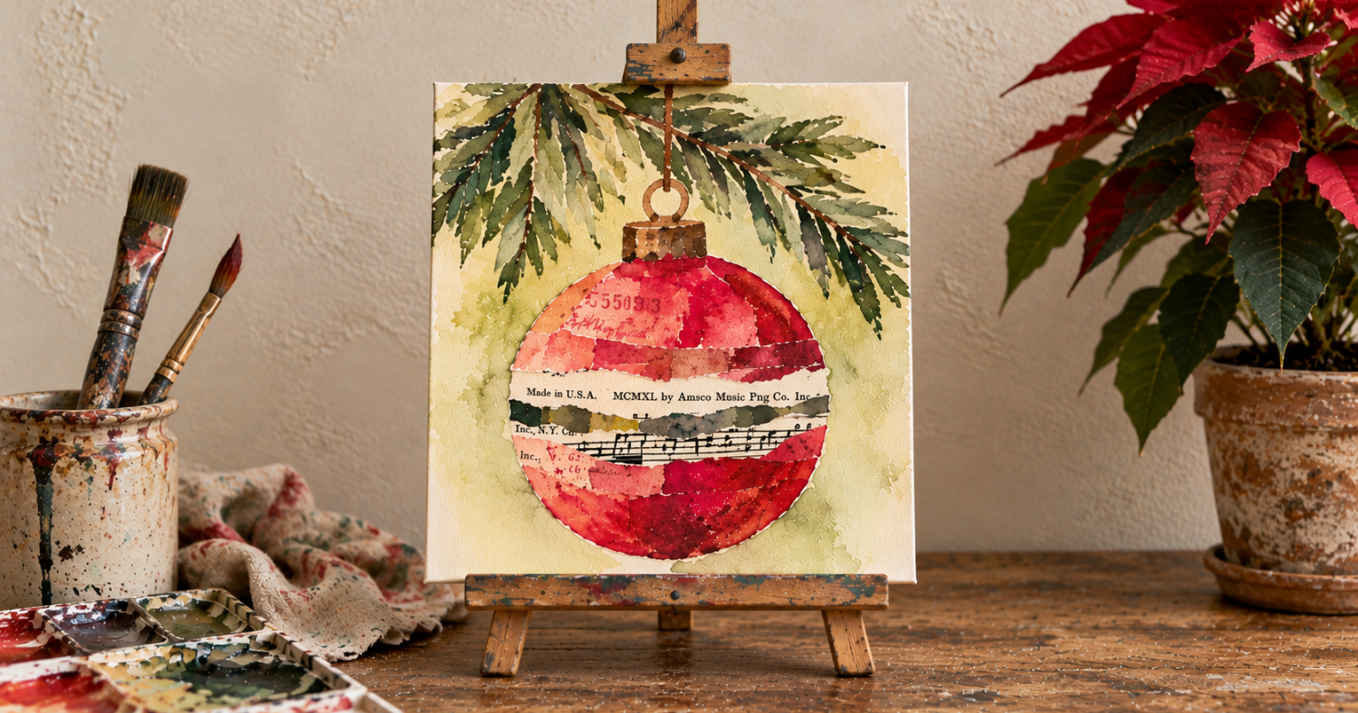Basics and Beyond in Watercolor: Holiday Ornament & Poinsettia