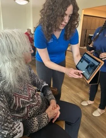 Virtual adventures and big smiles! Thank you to Hospice Alliance for bringing VR fun to our residents and helping us explore new experiences right from our community! 
.
.
.
#AssistedLiving #SeniorLiving