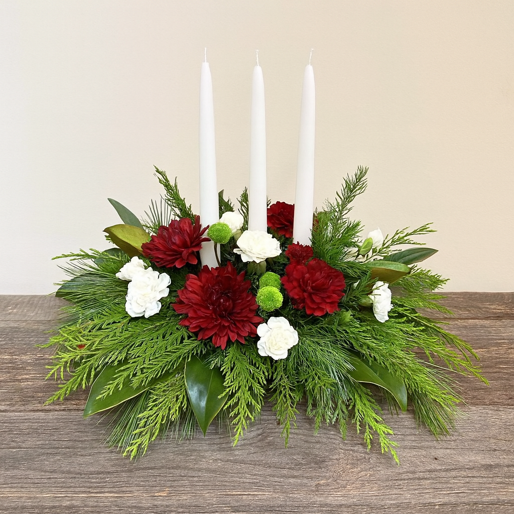 Holiday Centrepiece with Candles