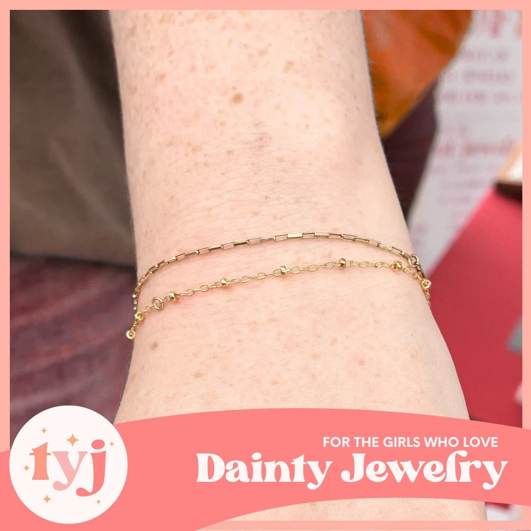 If you&rsquo;re a dainty jewelry girl, this is your sign. Thin, delicate chains that still sparkle just enough when they catch the light. ❤️✨

#daintybracelet #permanentjewelry #minimalstyle #braceletlove
