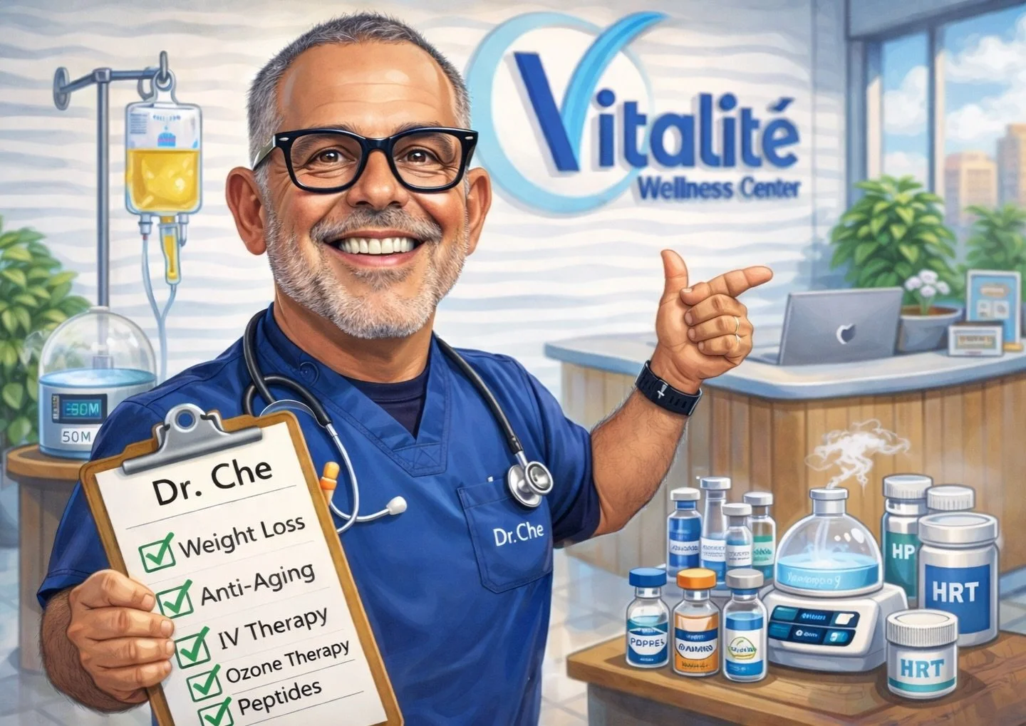 Cuando tu doctor tiene m&aacute;s soluciones que Google 🤣
(aprovechando el trend de la caricatura) 

&ldquo;Me siento cansad@&rdquo; &rarr; IV
&ldquo;No bajo de peso&rdquo; &rarr; Peptides
&ldquo;Hot flashes&rdquo; &rarr; HRT
&ldquo;Quiero verme bru