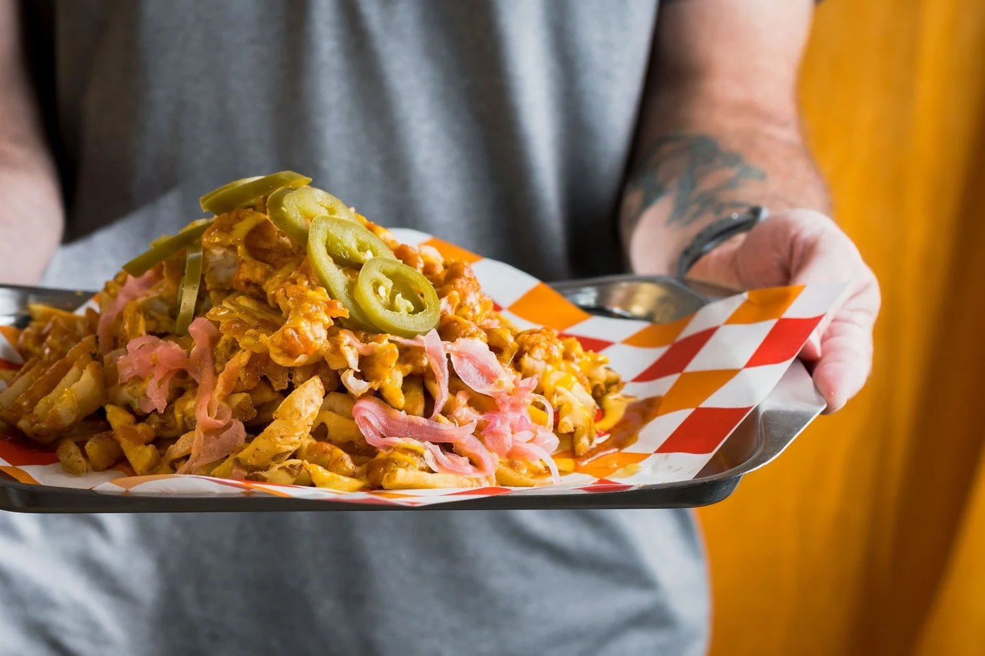 Yes, that's exactly right. There's not much a big pile of crisp waffle fries topped with spicy tenders, pickles, and sauce won't cure 😁