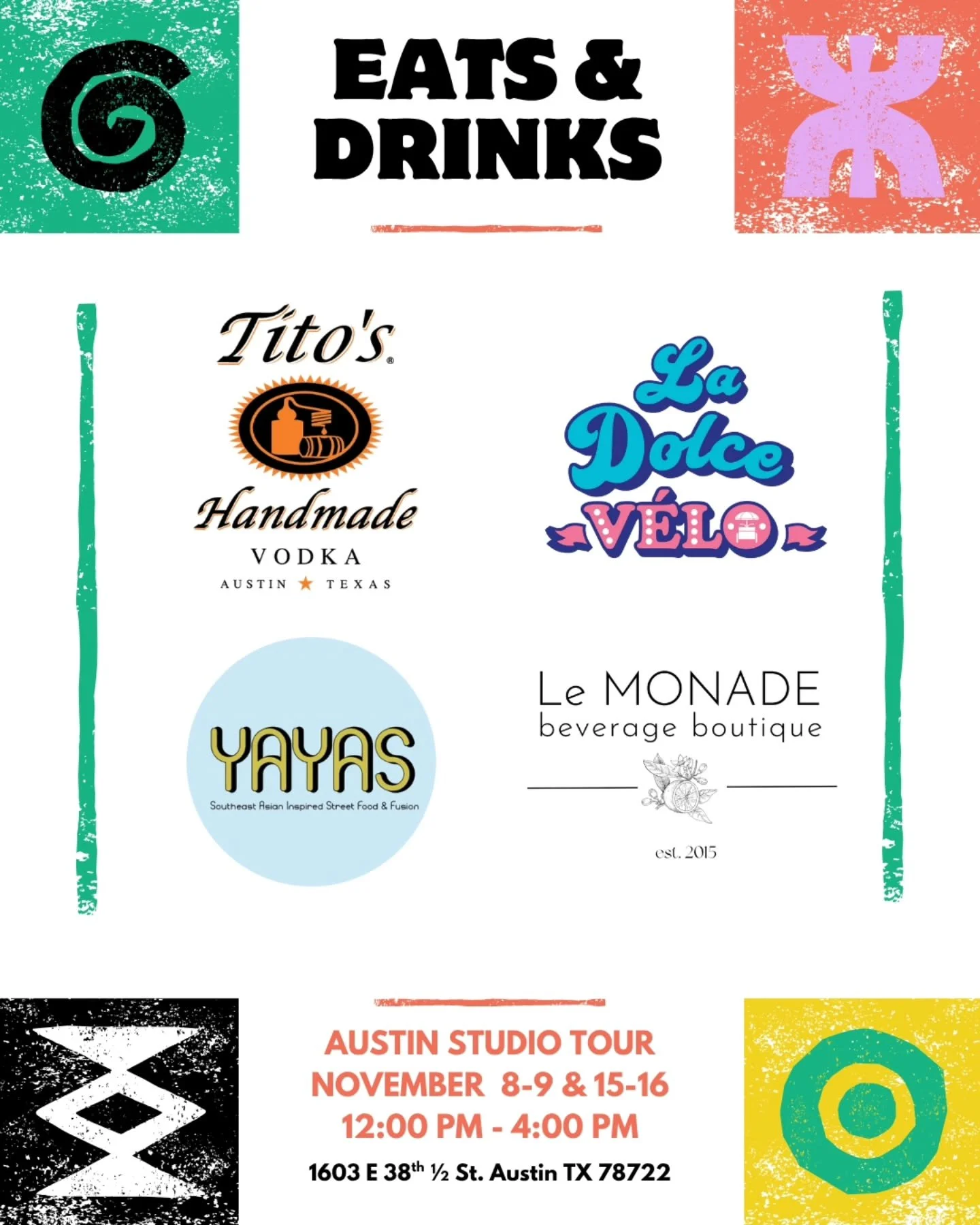 👩🏽&zwj;🍳🍽 Meet Our Food &amp; Beverage Vendors!

Don't miss out on delicious eats, treats,  and refreshments during our Community Art Show &amp; Market! 

🍪 @ladolcevelosweets (Weekend 2)
Handmade ice cream sandwiches &amp; vegan, organic popsic