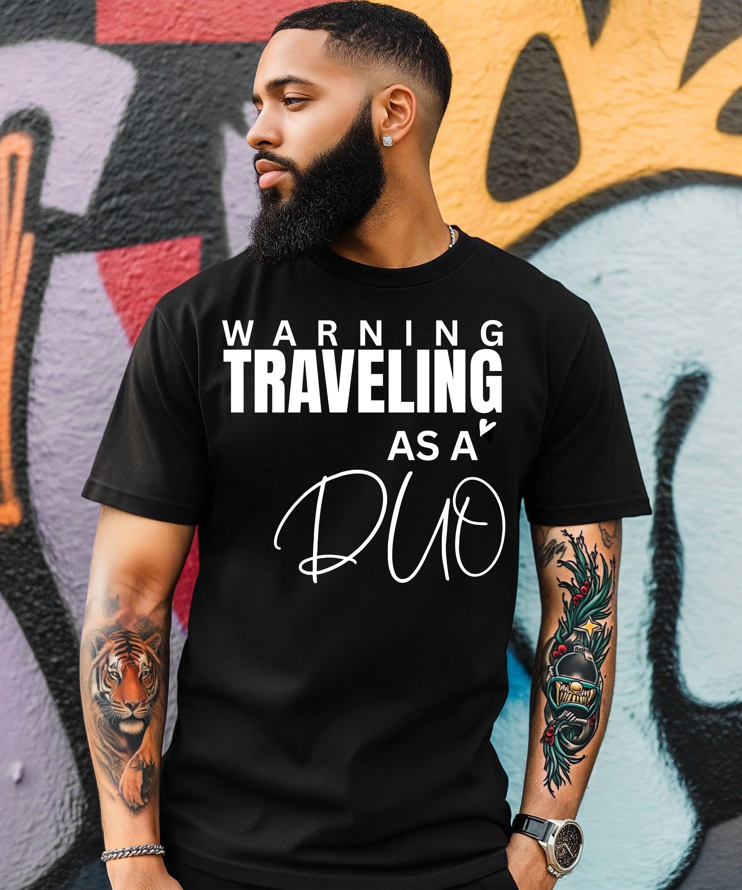Warning: Traveling as a Duo – Couples Tee Set