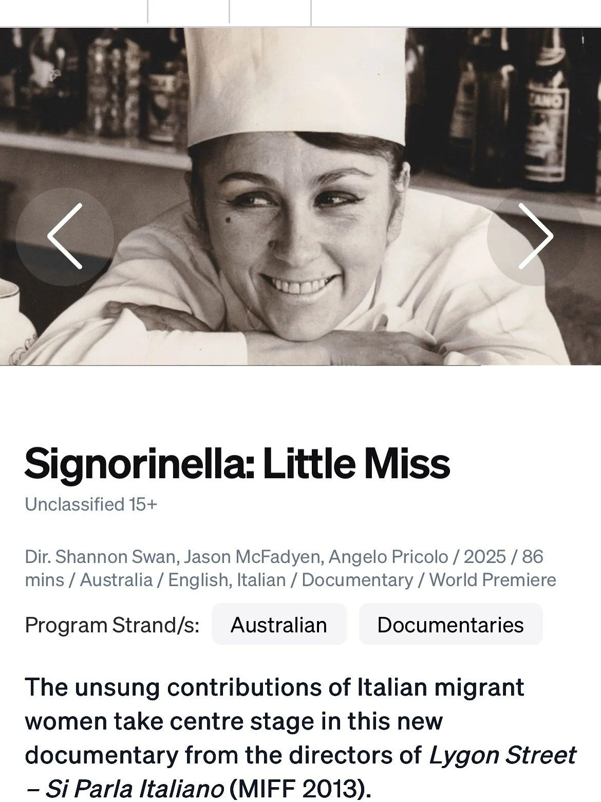 It&rsquo;s the opening night of @melbfilmfest so we wanted to give a shout out to some special projects. Our latest feature Signorinella: Little Miss, the follow up to Lygon St and the trailers for Iron Winter and Careless. Hit us up if you catch any