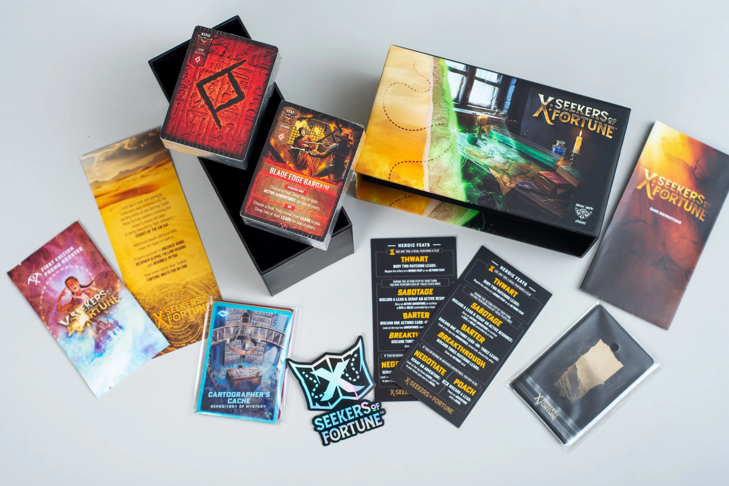 Base game of X: Seekers of Fortune™ contents.