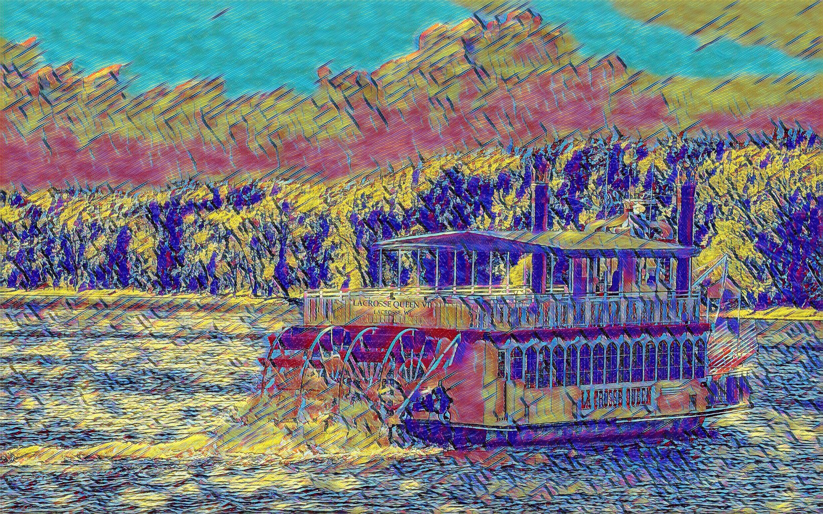 Paddle Wheel Art by PJM Image