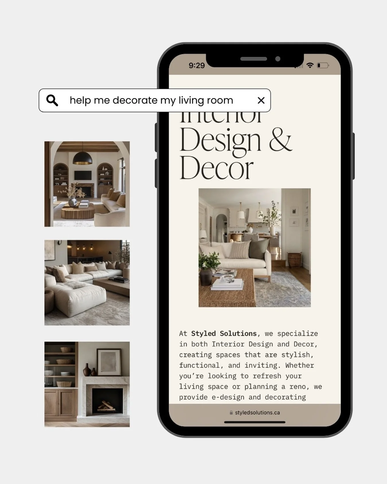 Whatever you need help decorating, I&rsquo;m your go-to-girl! 

At Styled Solutions, we specialize in creating beautiful, functional spaces that feel just right for you.

Head over to our website to explore our design services &mdash; let&rsquo;s bri