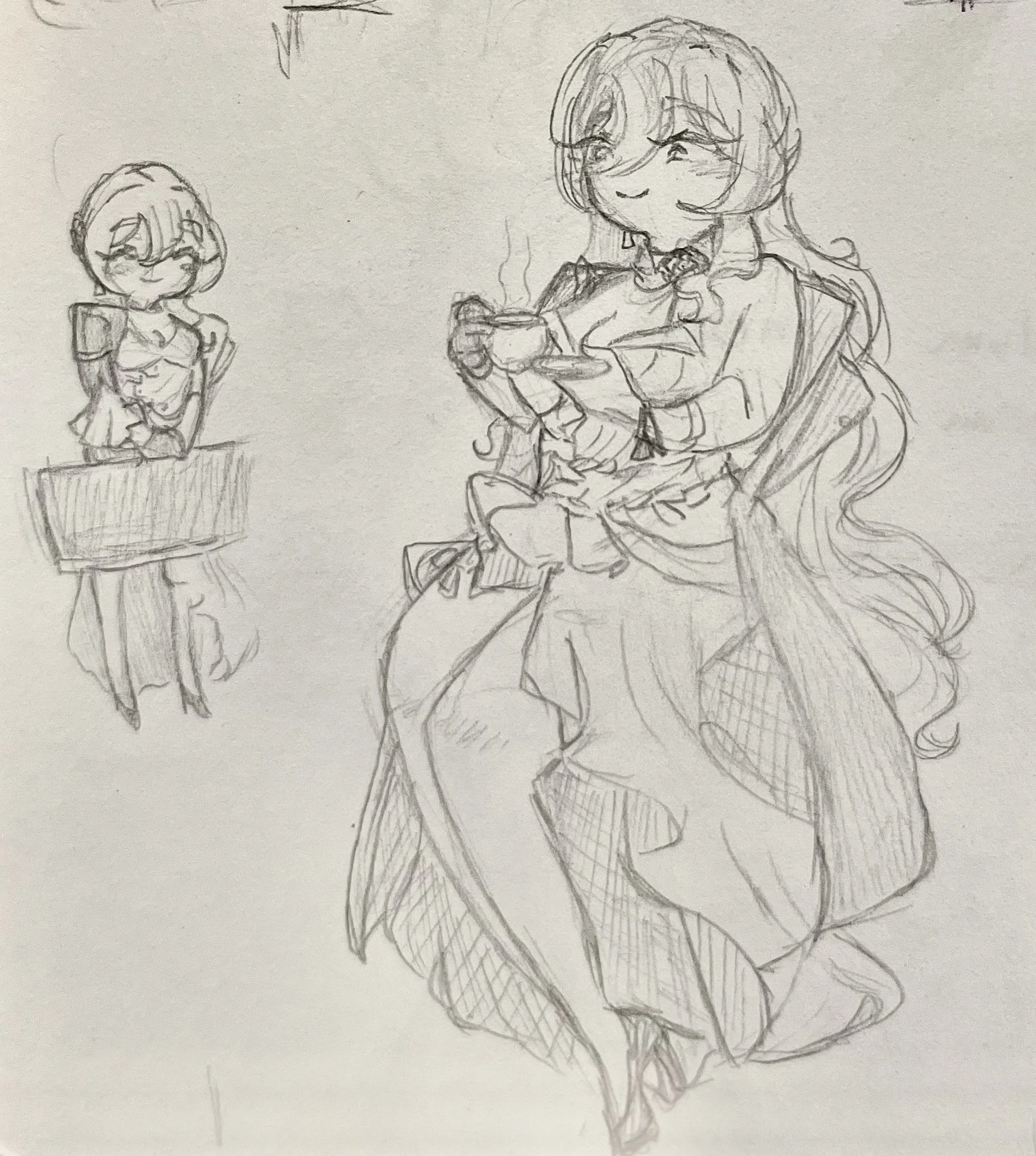 Pencil on paper.
