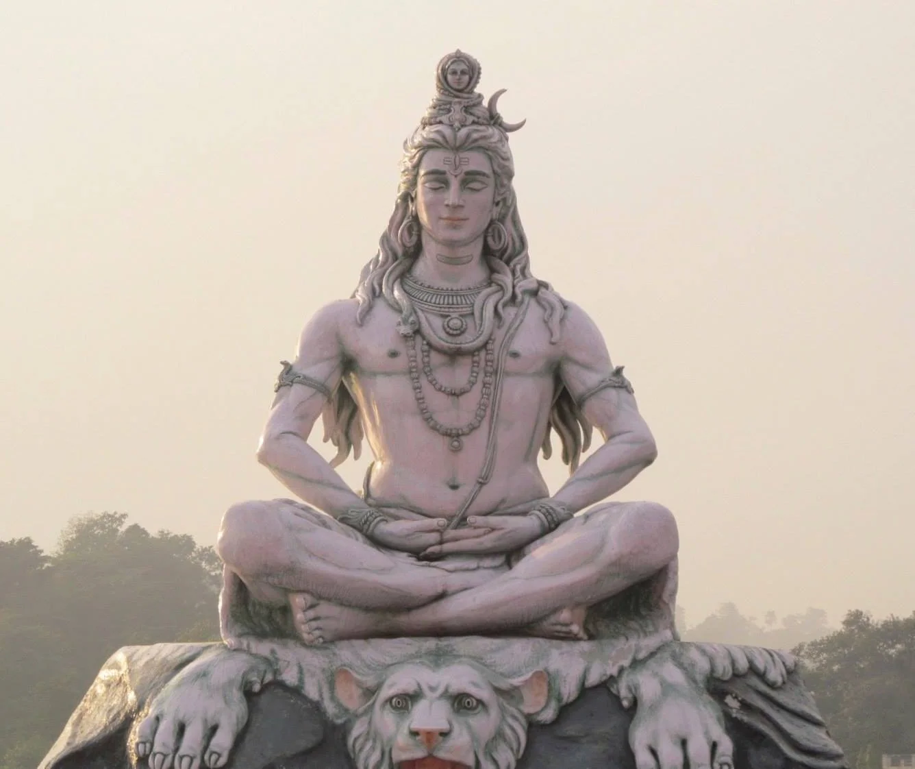 Lord Shiva on the Ganges in Rishikesh the yoga capital of the world