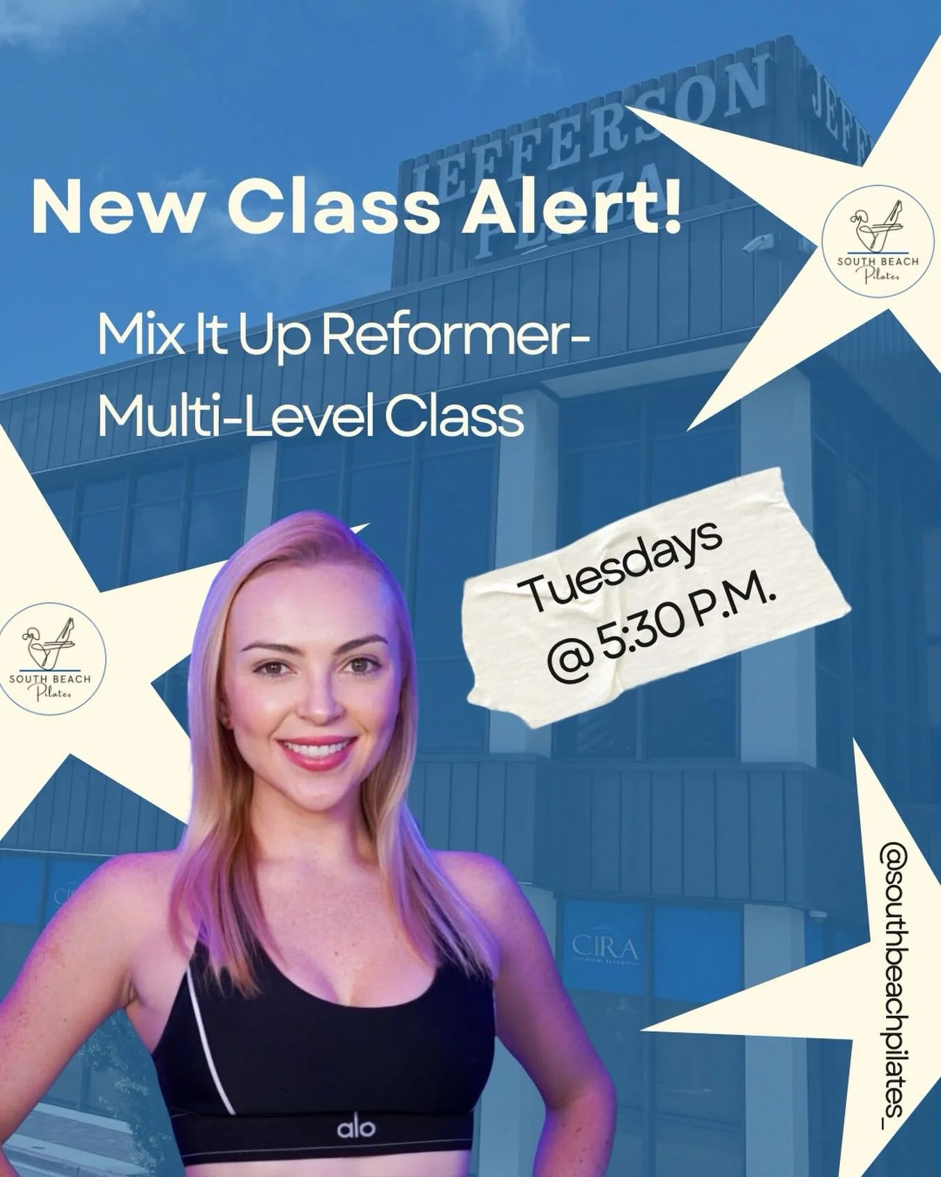 Don&rsquo;t miss out on this new opportunity! Late risers? Here&rsquo;s your chance to move your body!💙

#pilates #pilatesclass #miami #southbeachpilates  #southbeach