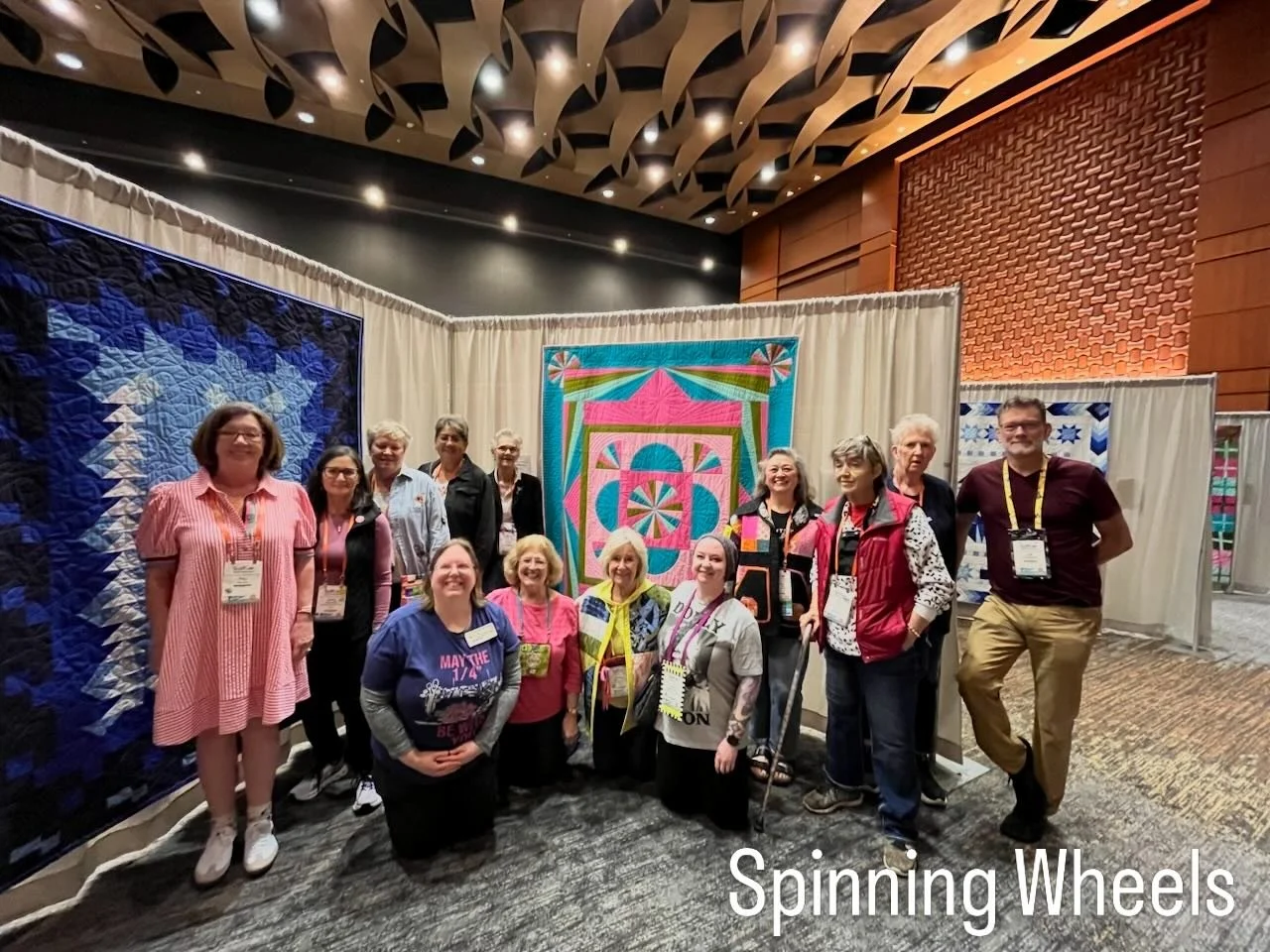 Our Guild entry into the 2026 challenge
Spinning Wheels 
@cltmqg 
#quiltcon2026