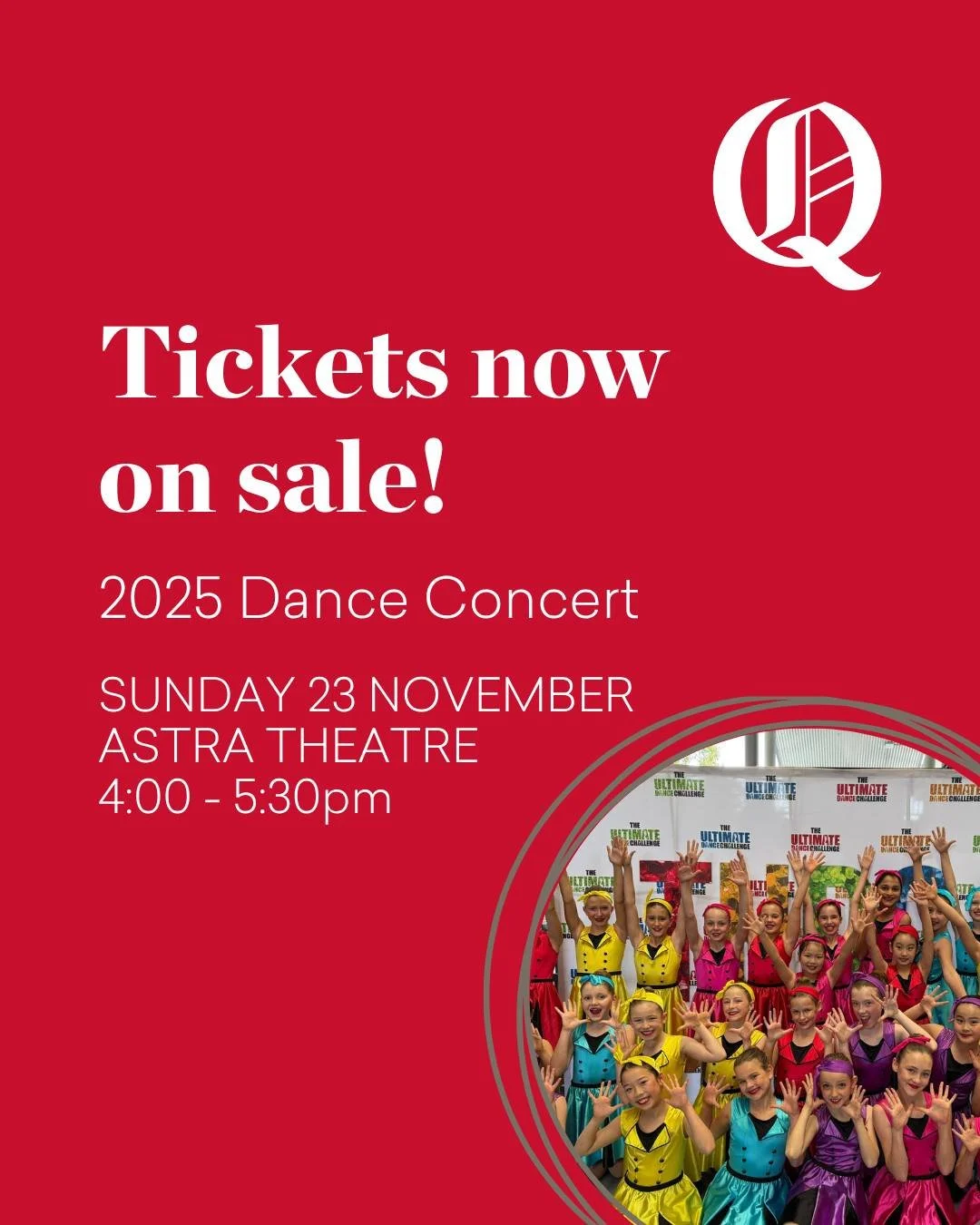 Join us for the Queenwood 2025 Dance Concert on Sunday 23 November.
You can purchase tickets by clicking the link in our bio.
