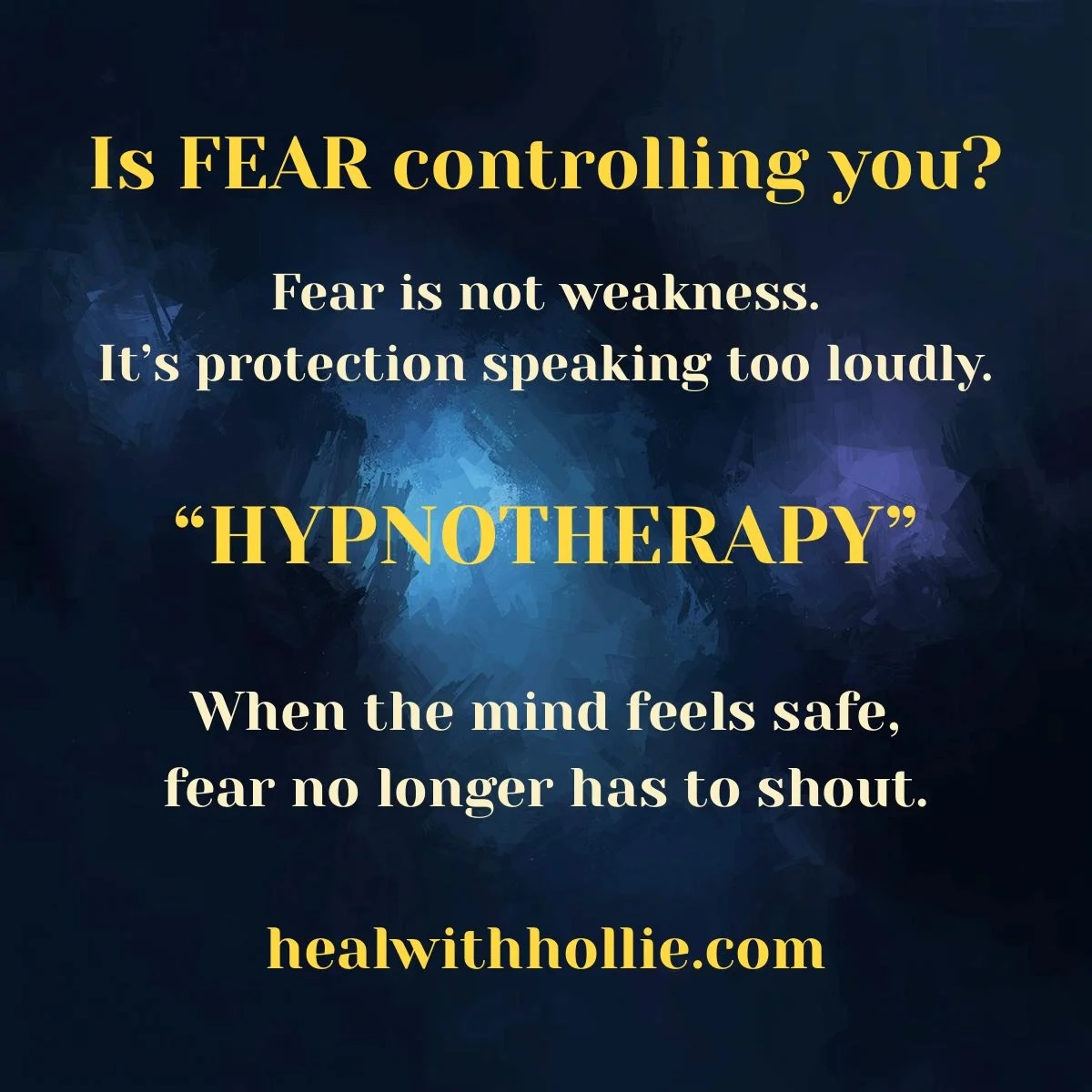 ✨✨✨

Facing fear can feel overwhelming, but you don&rsquo;t have to do it alone. Hypnotherapy helps you explore and release what&rsquo;s holding you back, so calm and confidence can take its place.

Sessions available 
Visit my website to discover mo