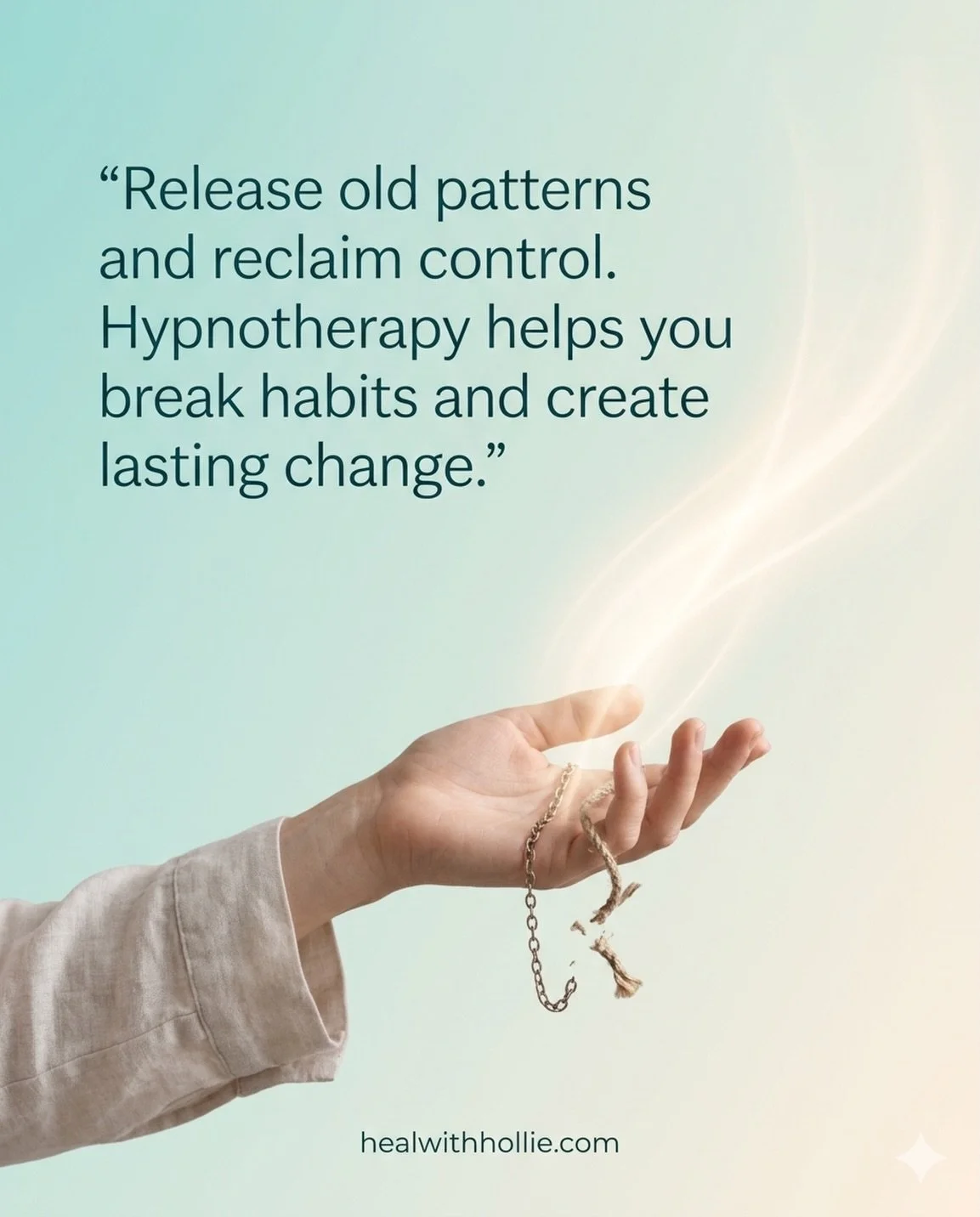 ⭐️ 🌟 

Still stuck in habits you wish you could break? ⛓️&zwj;💥

Trying to quit on willpower alone can leave you frustrated, drained, and stuck in the same cycle. 🔁

Hypnotherapy helps you rewire your mind and break habits for good &mdash; start y