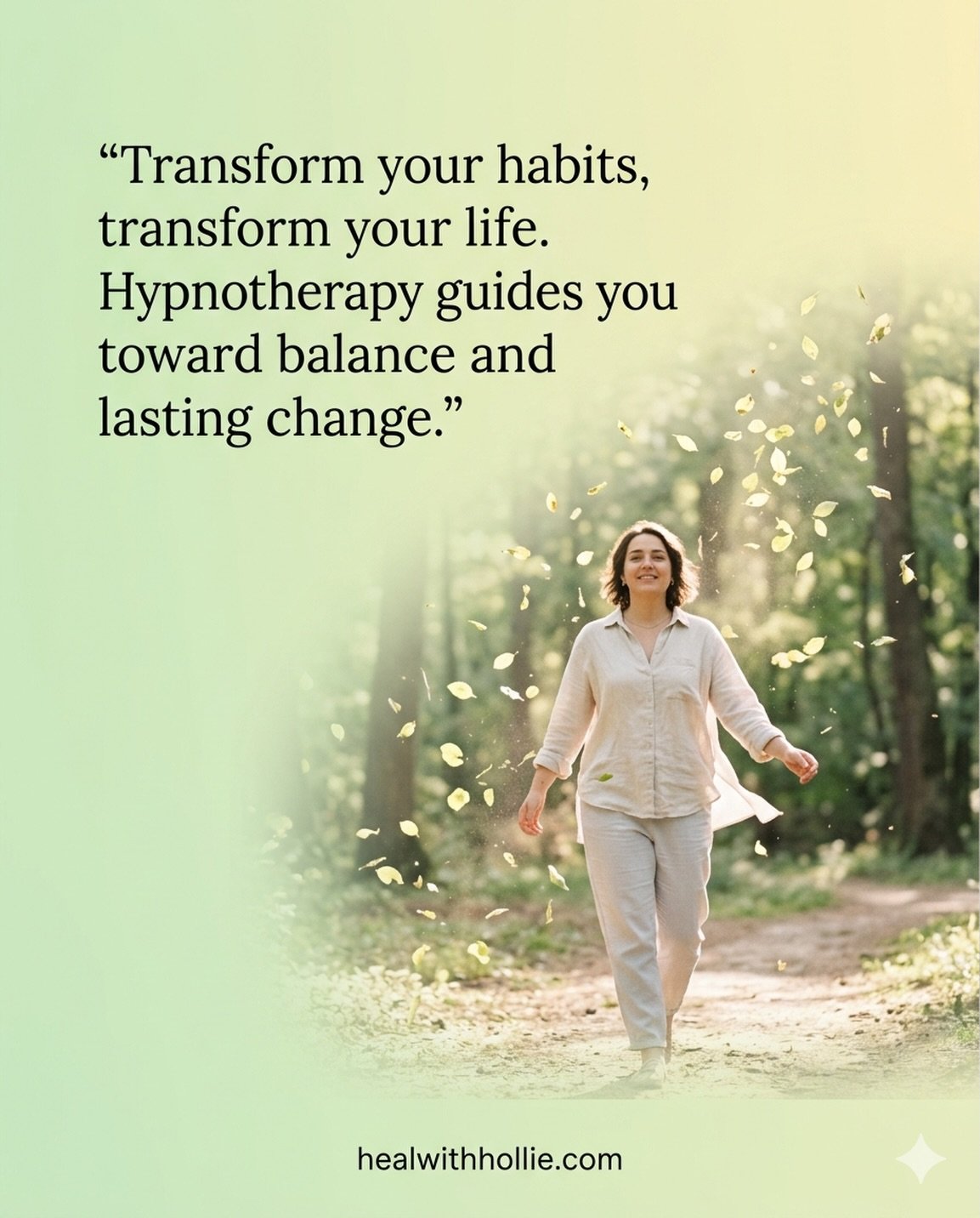 ✨🗝️

Tired of diets that never stick? 💨

Restrictive eating and willpower alone often lead to frustration and yo-yo results 🪀

Hypnotherapy helps you build healthy habits and mindset shifts that last &mdash; start your transformation at healwithho