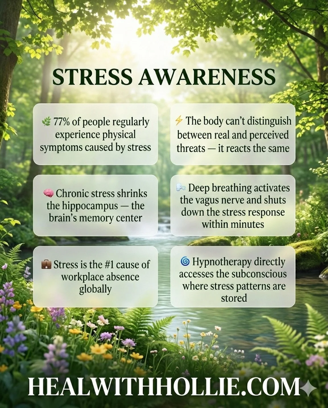 🍃🍀🌱

Most people don&rsquo;t even realize they&rsquo;re stressed 
anymore. 😮&zwj;💨

It just becomes the baseline. 😶 The new normal. The thing you push through every single day. ⚡

But your body keeps score. 🧠

Recognizing stress is the first s