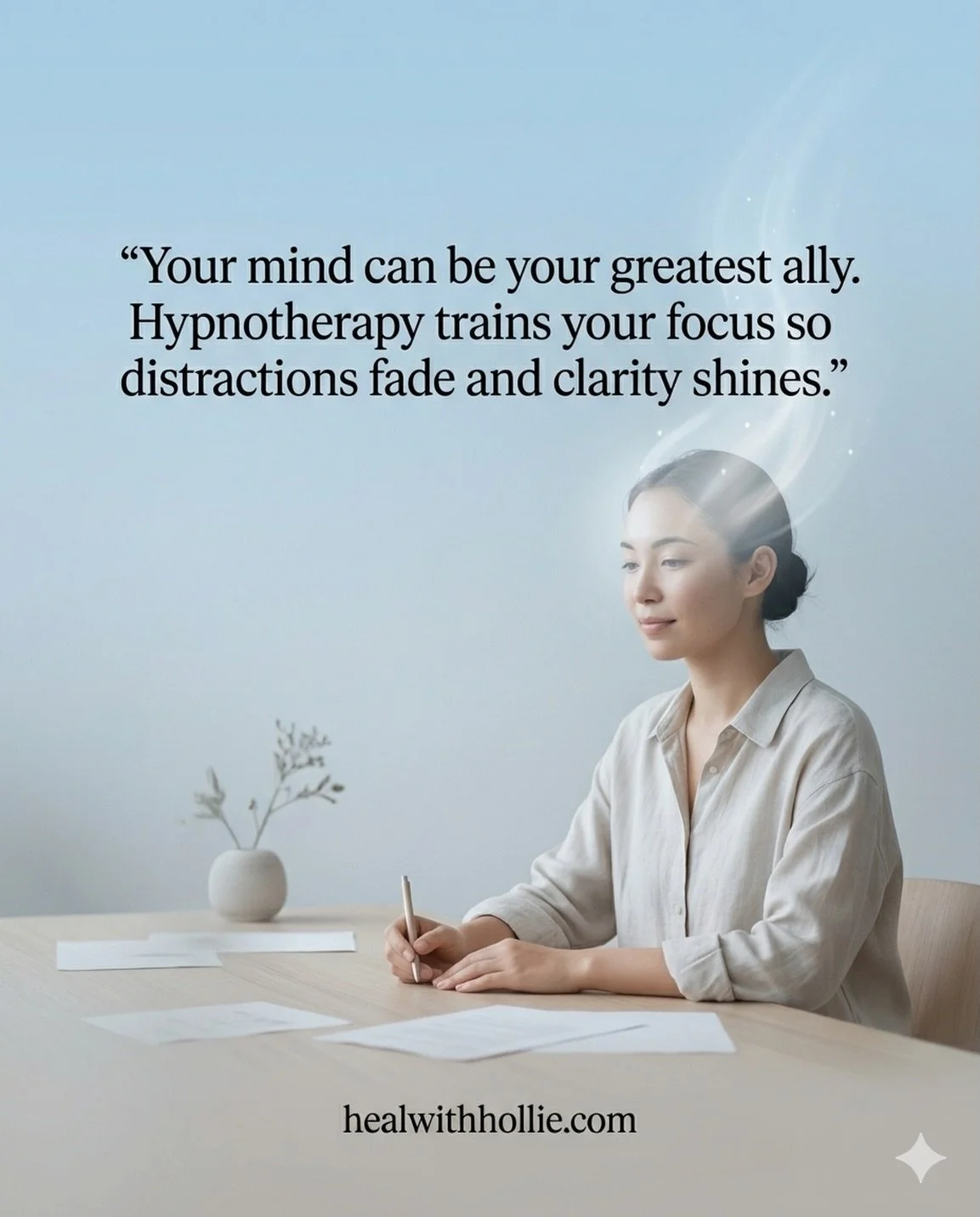 🎧🫰🏼

Struggling to stay focused in a world full of distractions? 😖

Constant interruptions and mental clutter can keep your best ideas from coming through. 😓

Hypnotherapy trains your mind to concentrate and stay sharp, so clarity and productivi