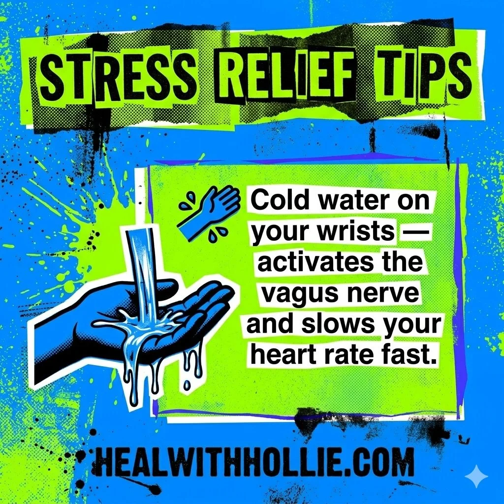 💦💧🚰

Feeling your anxiety spike? Do this right now. 🧊

Cold water 💦 on your wrists or the soles of your feet. 30 seconds.

That&rsquo;s not a trick. 💡 That&rsquo;s your vagus nerve being activated. ⚡ Your heart rate slows. 😮&zwj;💨 Your nervou