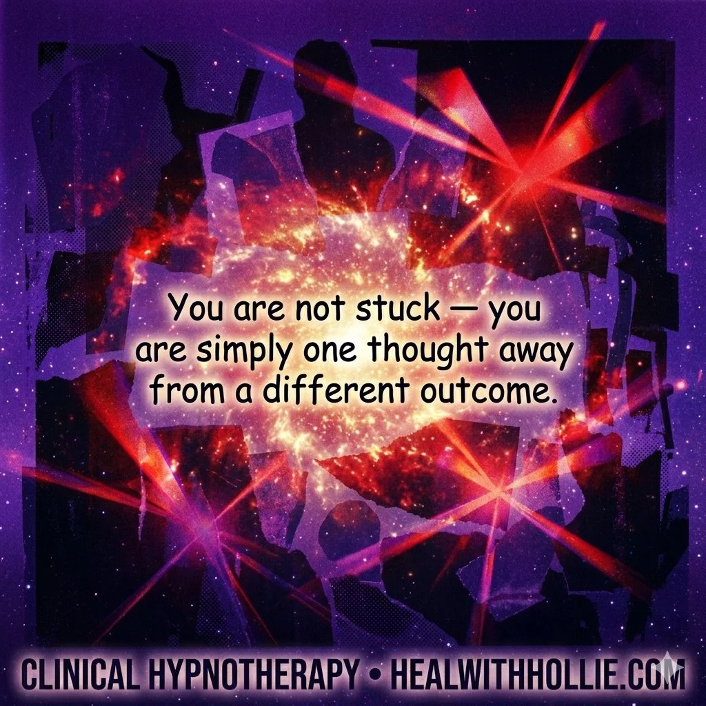 &hearts;️&clubs;️&hearts;️

You&rsquo;re not stuck. You&rsquo;re one thought away. 🗯️

It doesn&rsquo;t feel that way when you&rsquo;re in it &mdash; we know. 🤍 When the same patterns keep showing up, when the same walls keep rising, it can feel pe