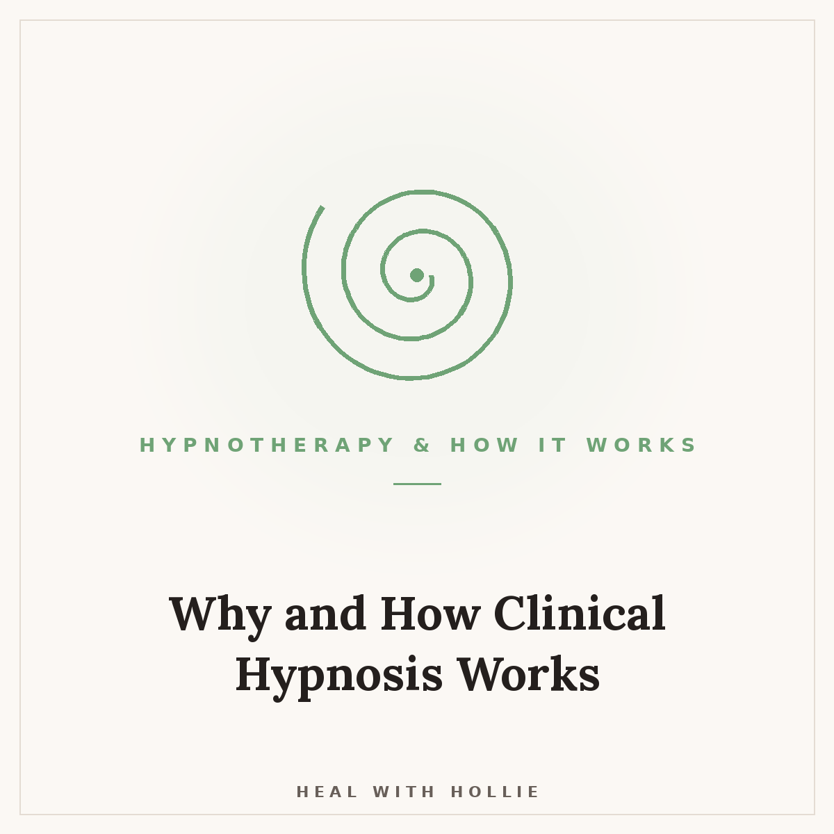 Why and How Clinical Hypnosis Works. 