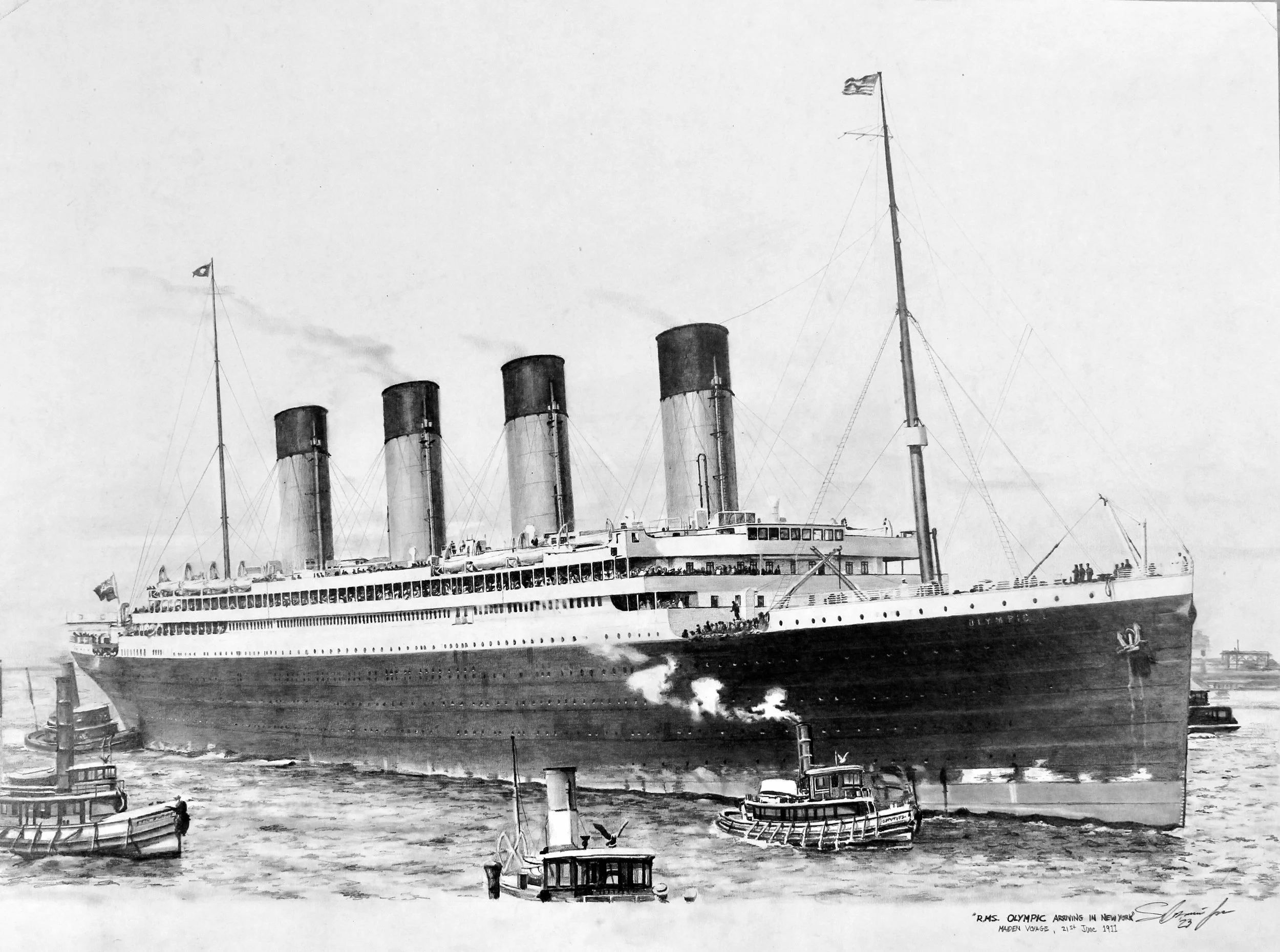 Olympic Arriving In New York