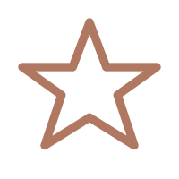 Open outline of a star shape