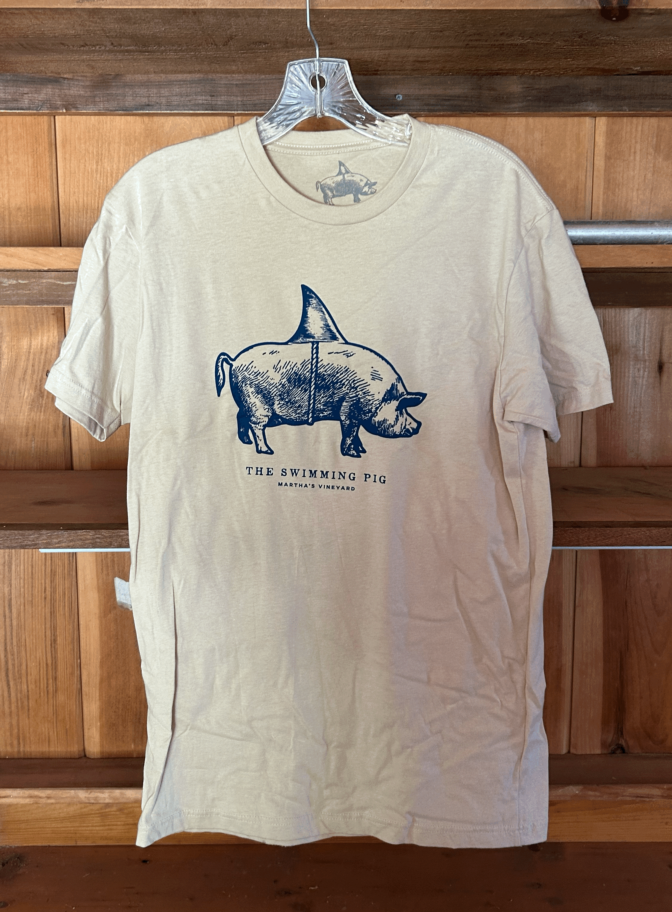 Swimming Pig Tee in Cream