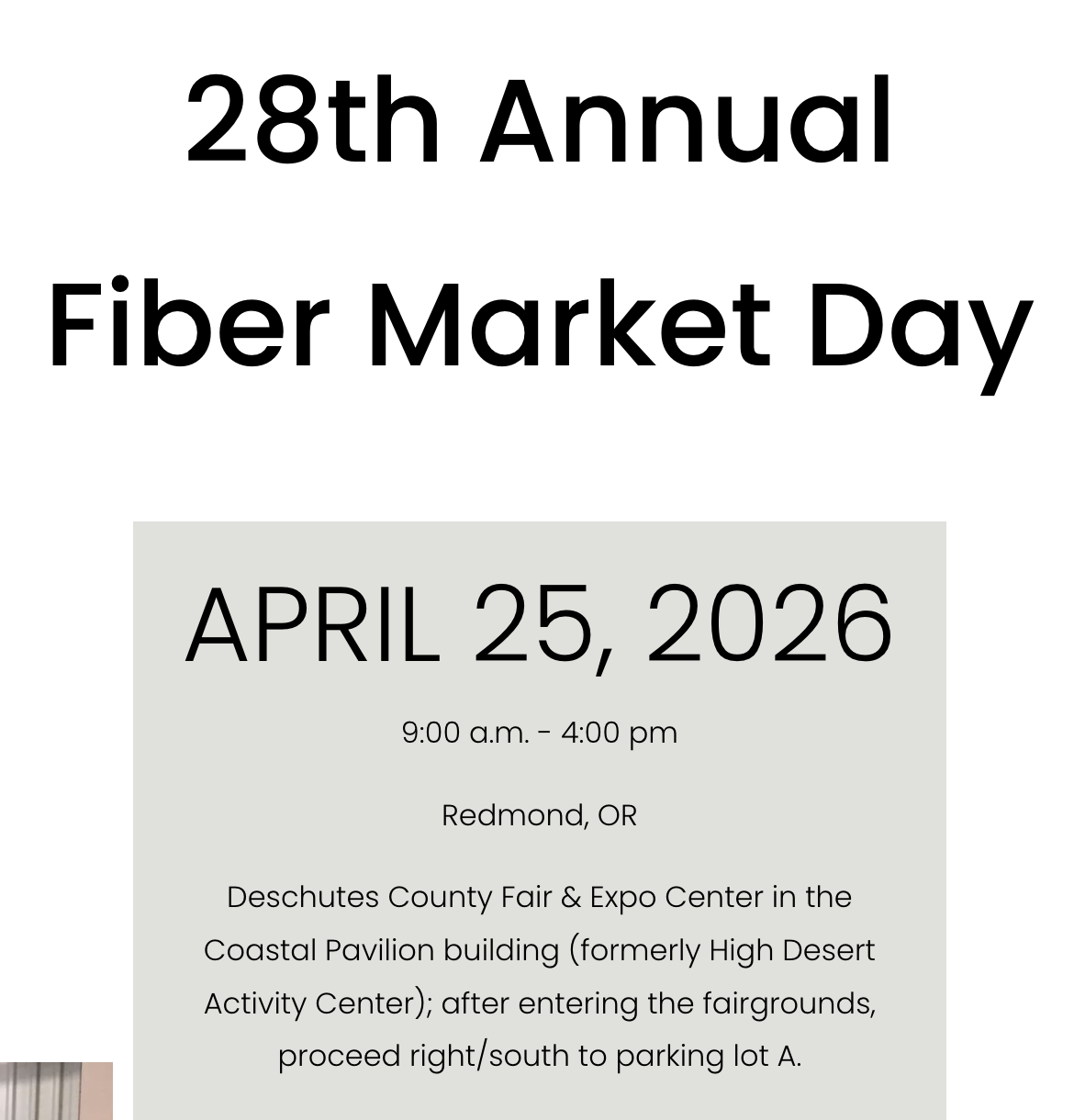 High Desert Wool Growers Fiber Market Day 2026